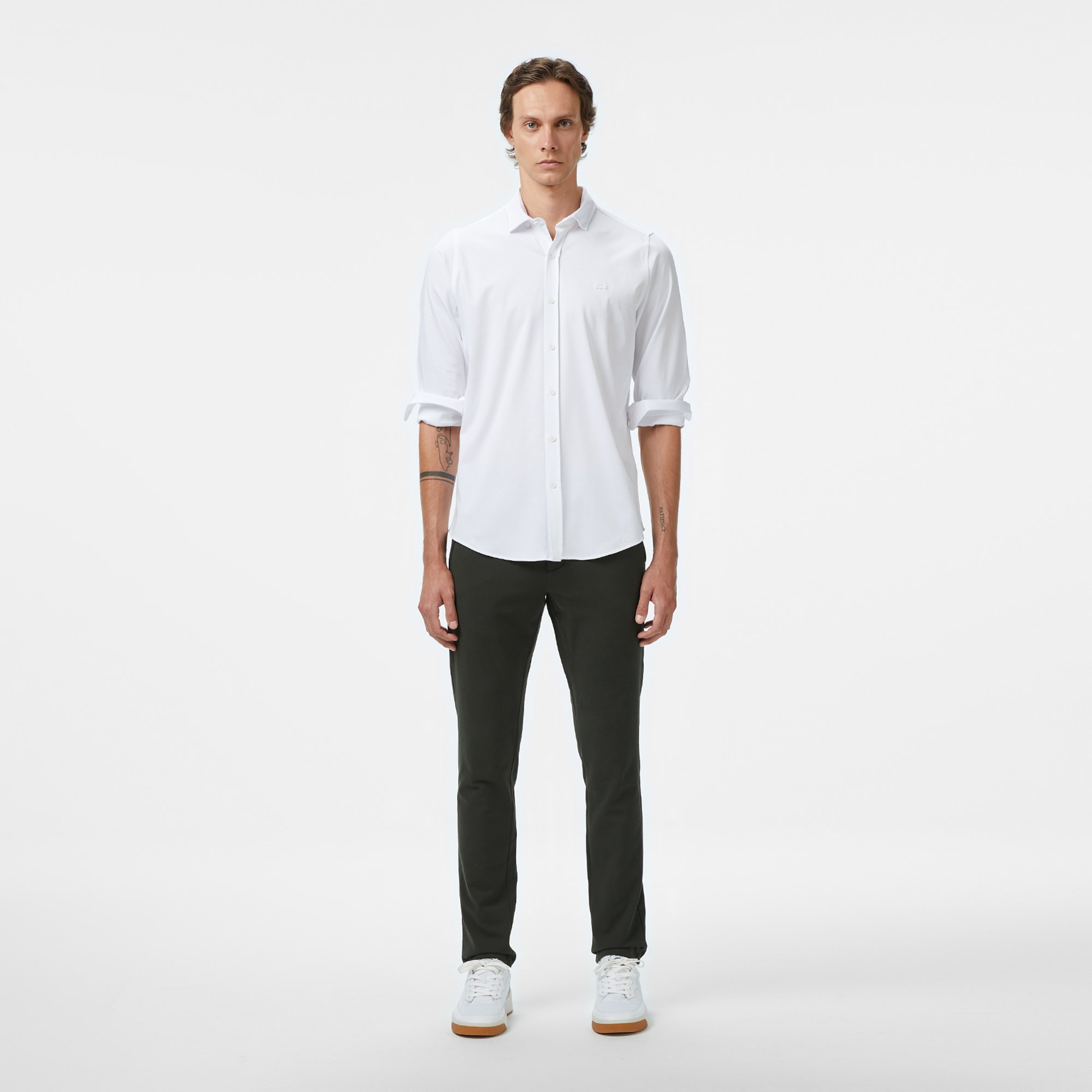 Erkek Slim Fit Beyaz Gömlek