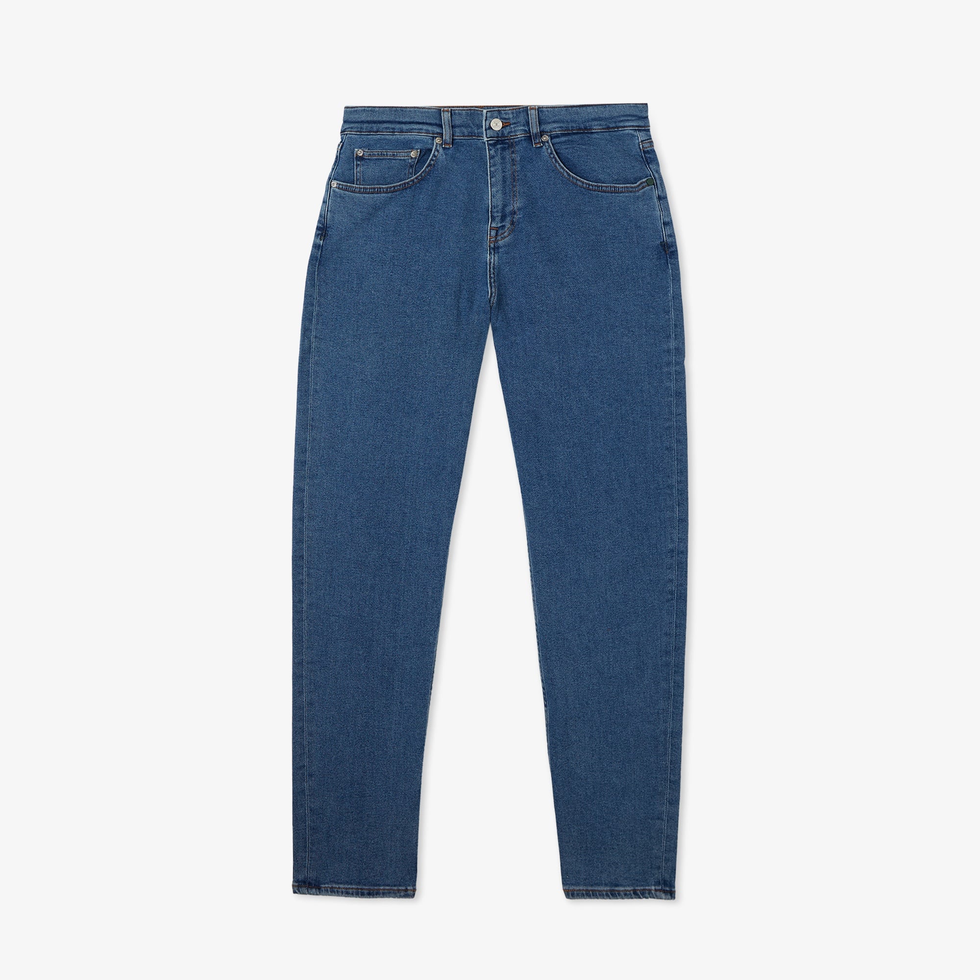 Erkek Regular Fit Mavi Jean Pantolon
