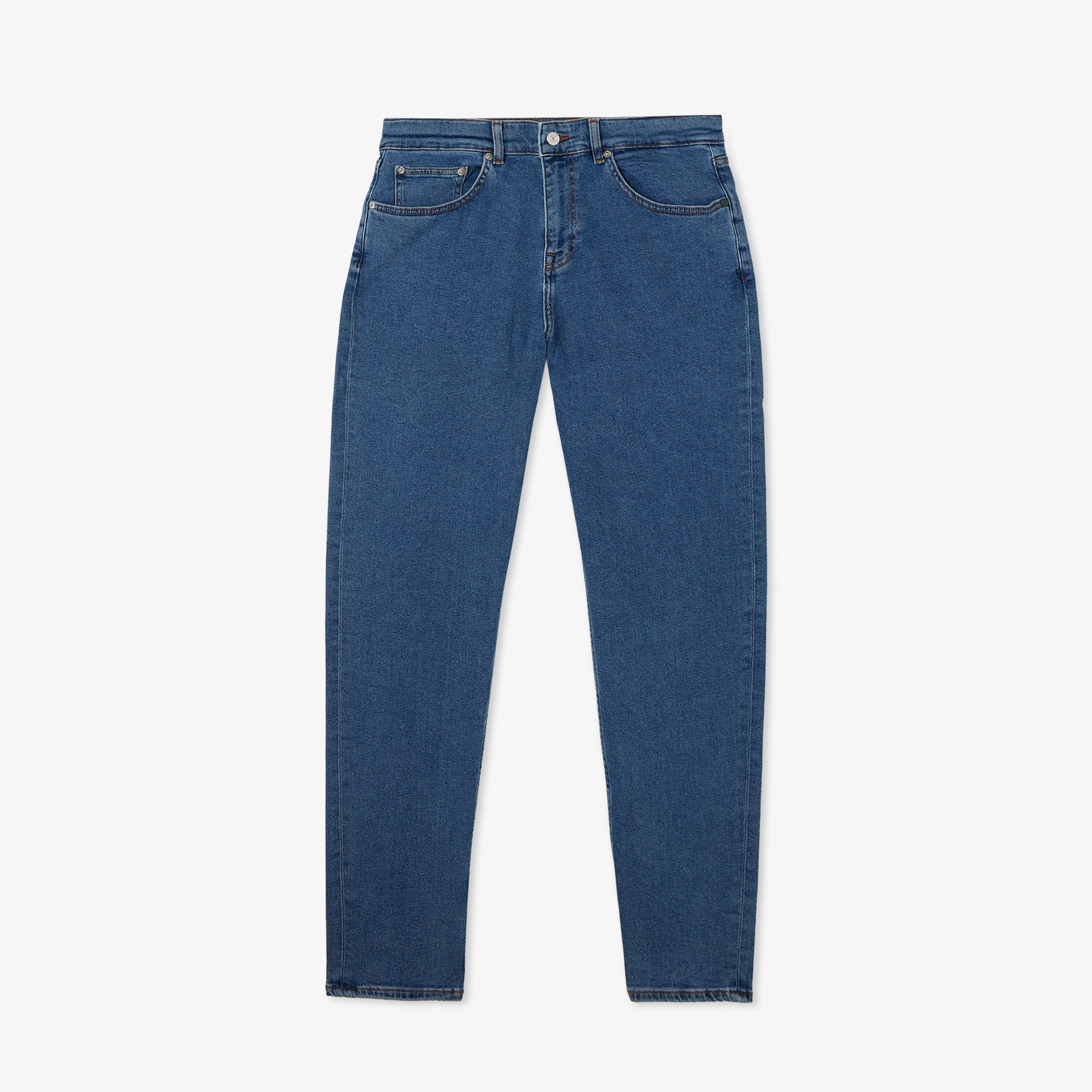 Erkek Regular Fit Mavi Jean Pantolon