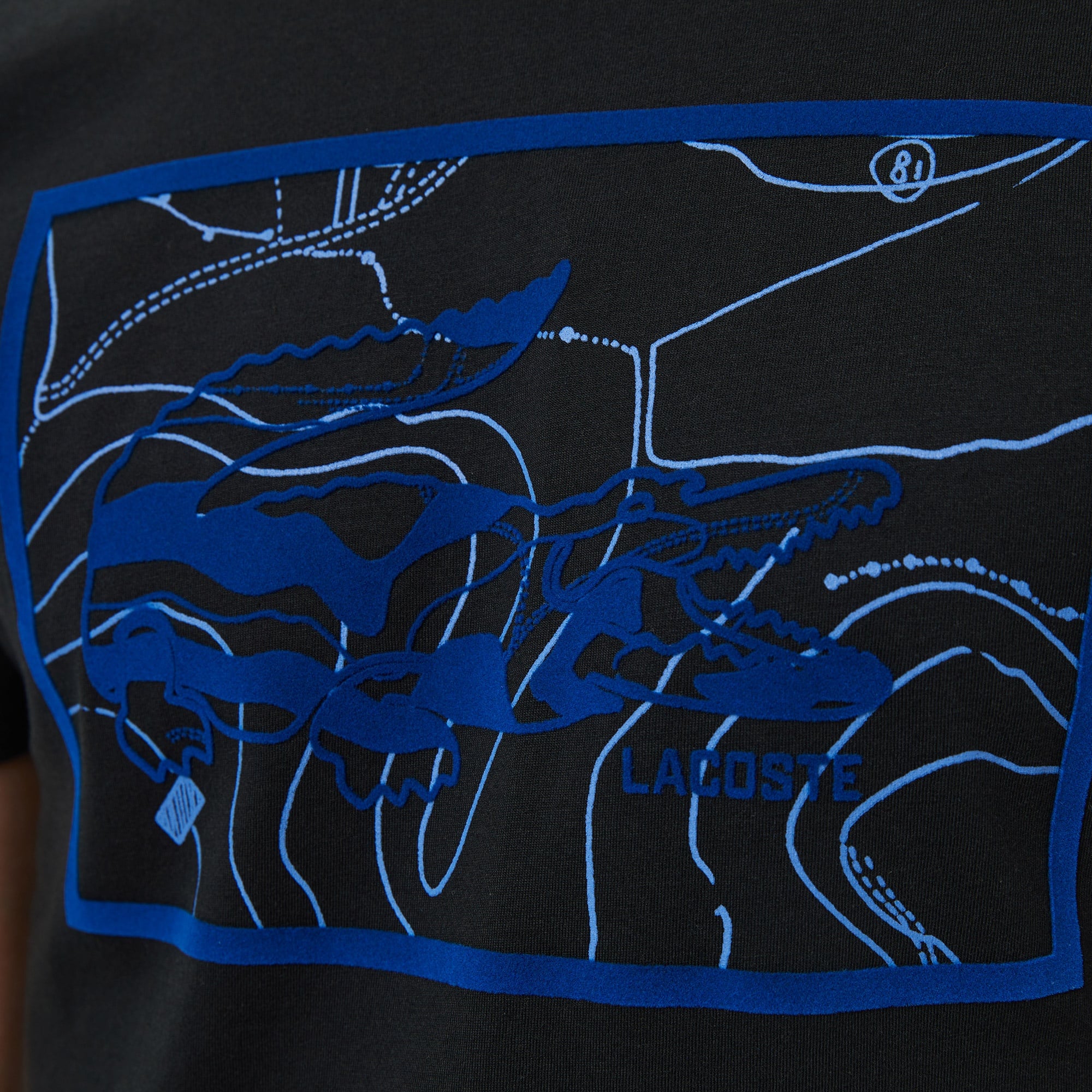 Erkek Regular Fit Bisiklet Yaka Baskılı Siyah T-Shirt