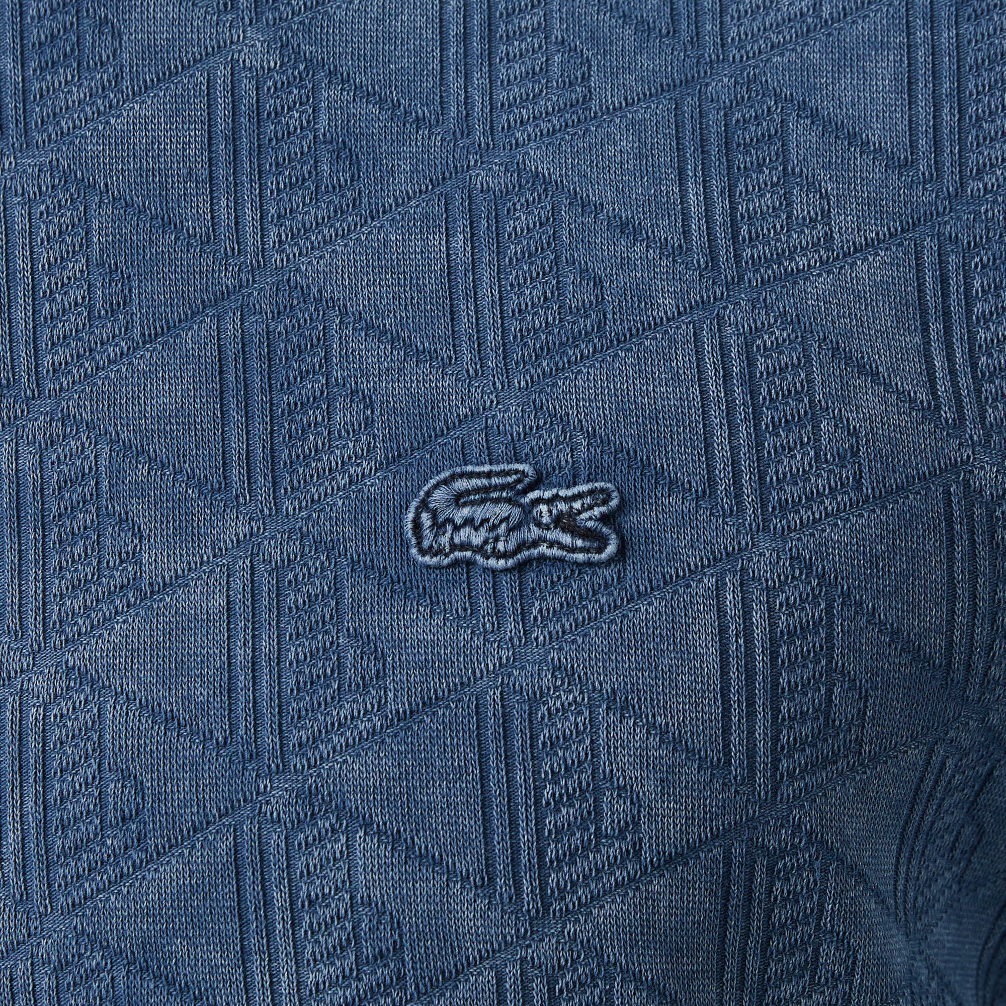 Lacoste Erkek Regular Fit Bisiklet Yaka Monogram Lacivert T-Shirt