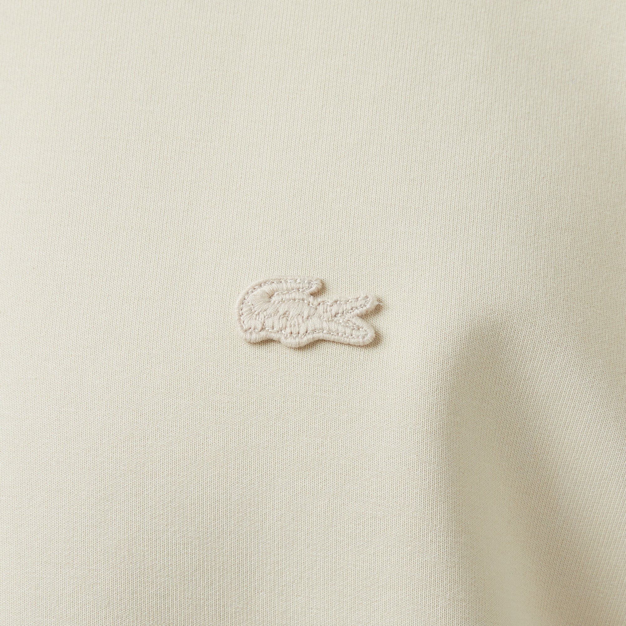 Erkek Relaxed Fit Bisiklet Yaka Açık Krem Sweatshirt