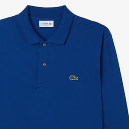 L.12.12 Erkek Classic Fit Uzun Kollu Koyu Mavi Polo Mavi