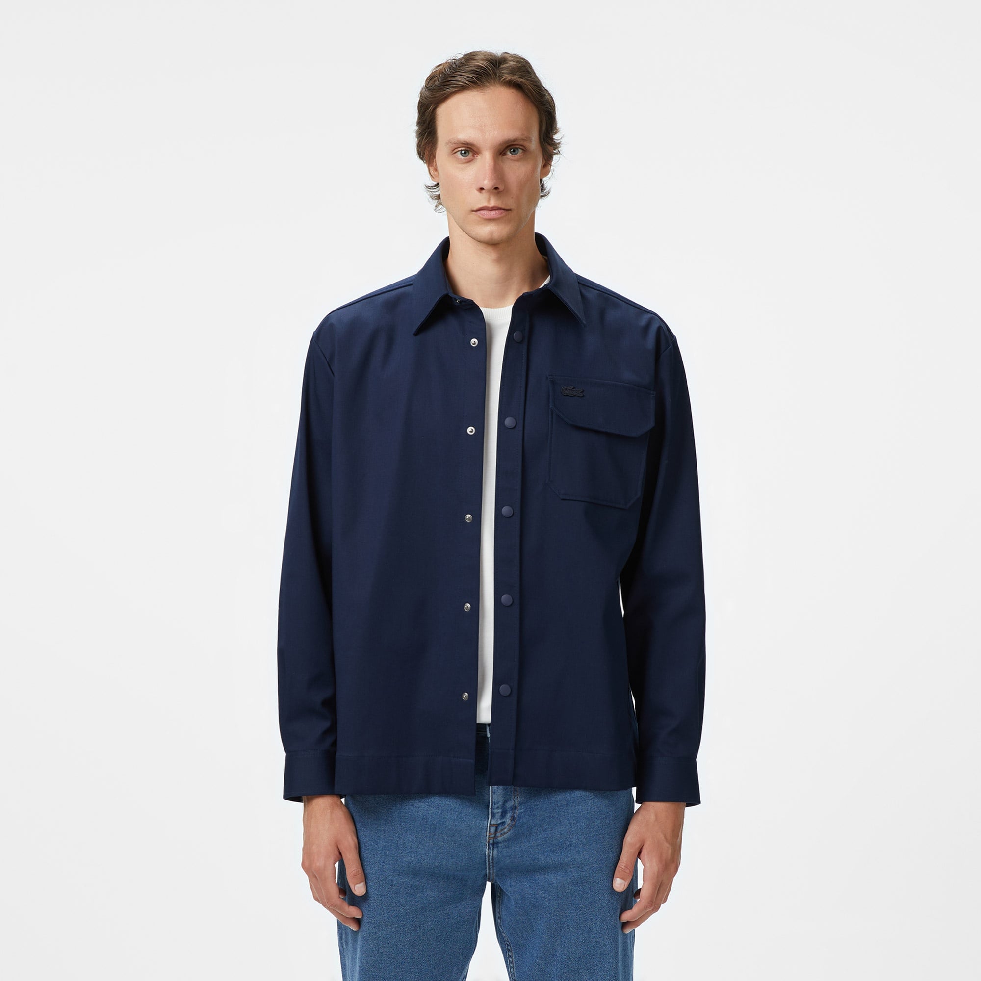 Erkek Relaxed Fit Lacivert Gömlek