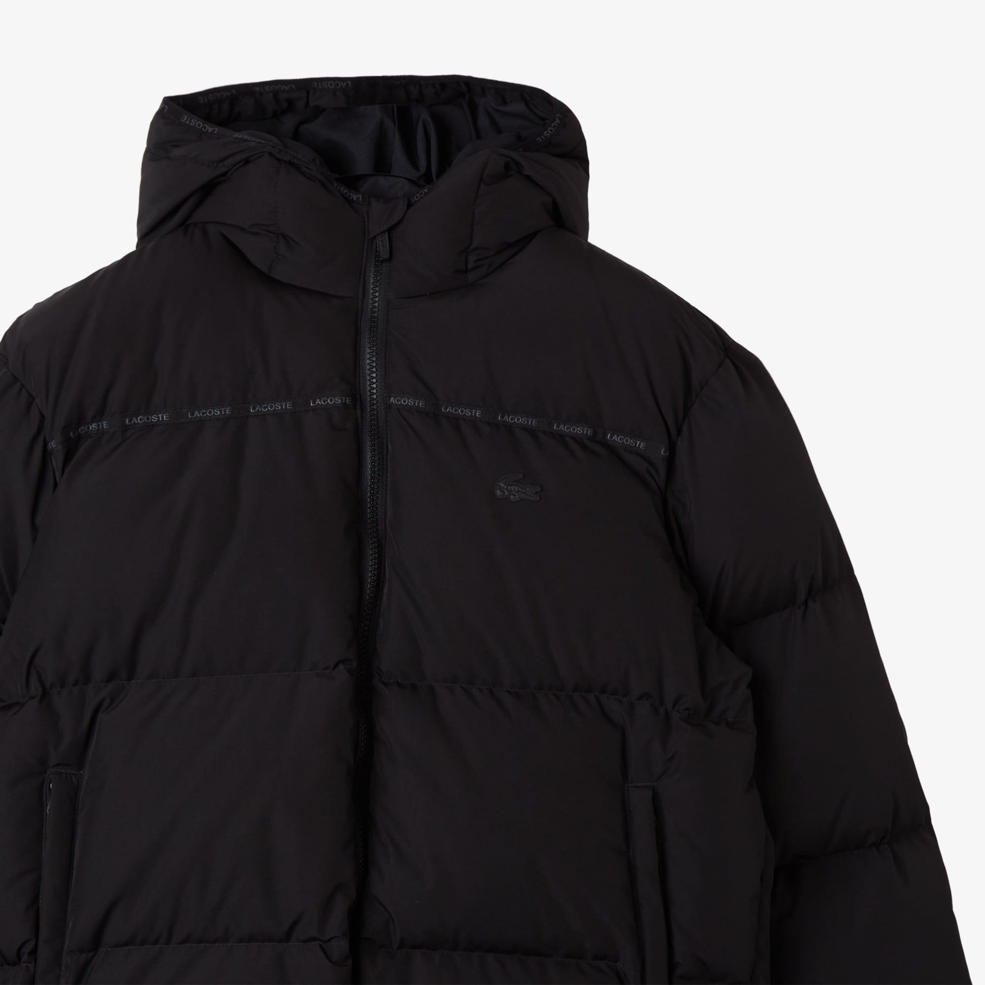 Erkek Relaxed Fit Kapüşonlu Siyah Mont