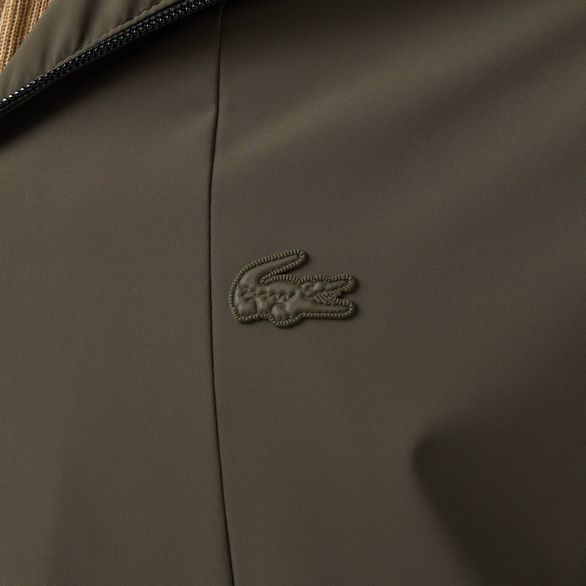 Erkek Kapüşonlu Haki Mont