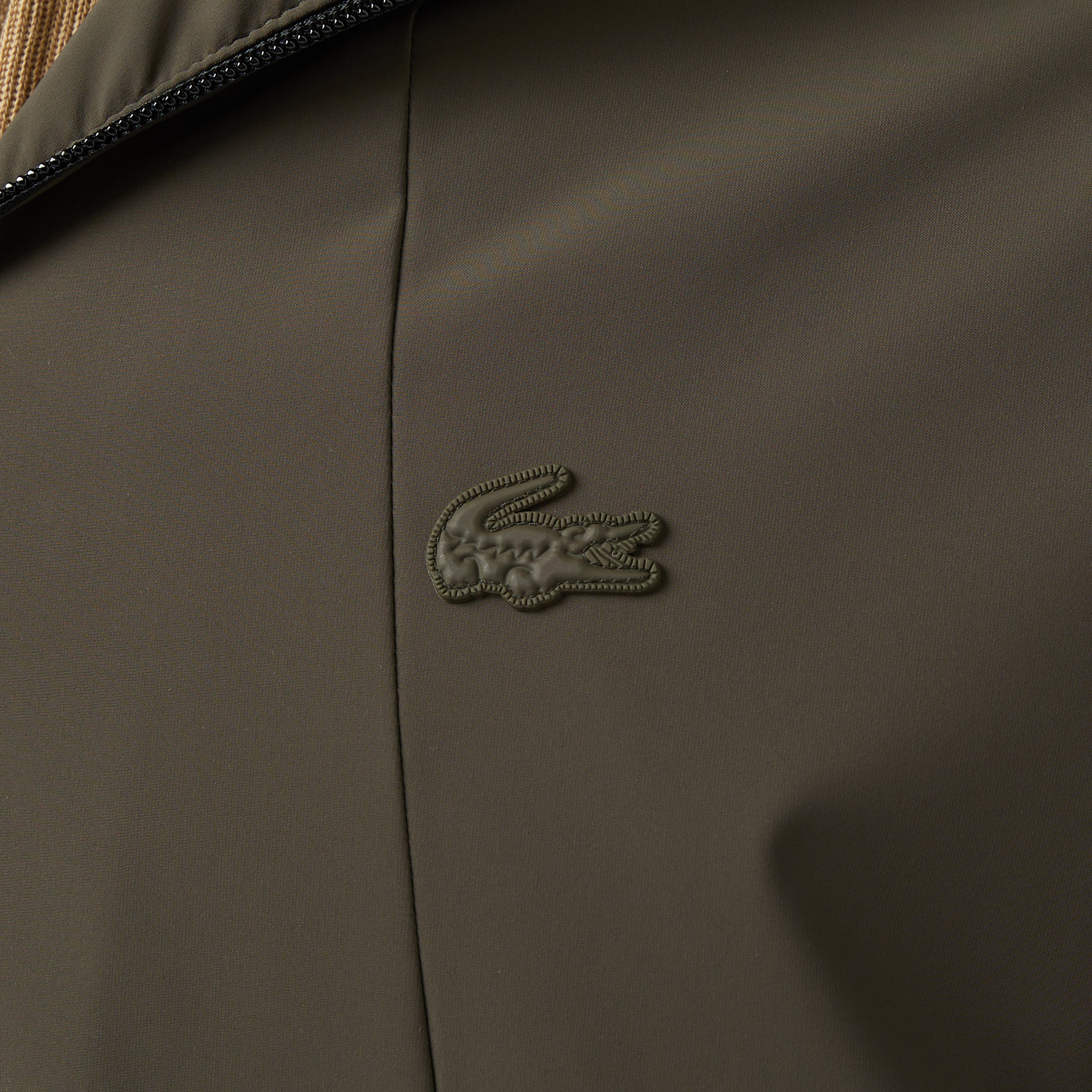 Erkek Kapüşonlu Haki Mont