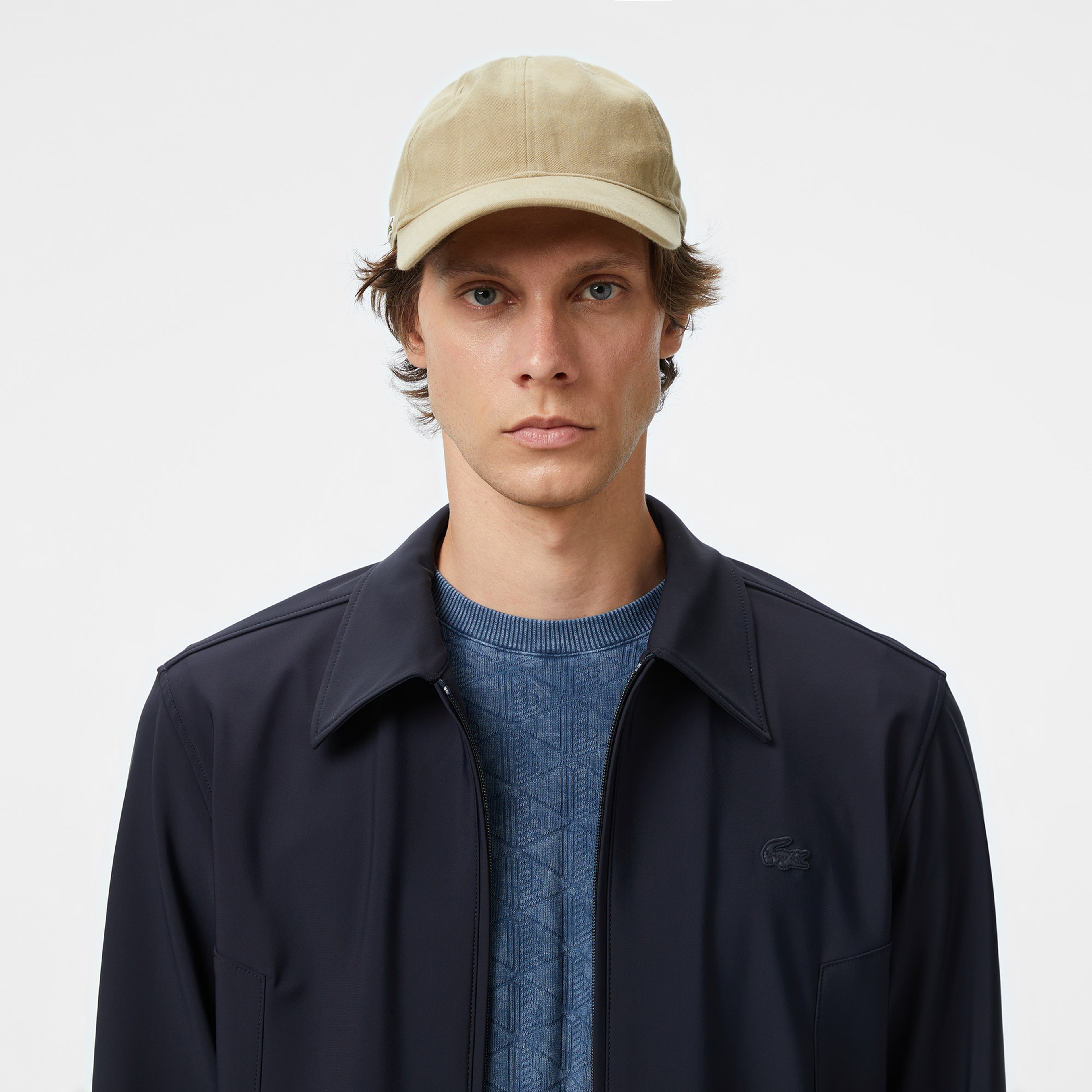 Erkek Regular Fit Fermuarlı Lacivert Dış Gömlek