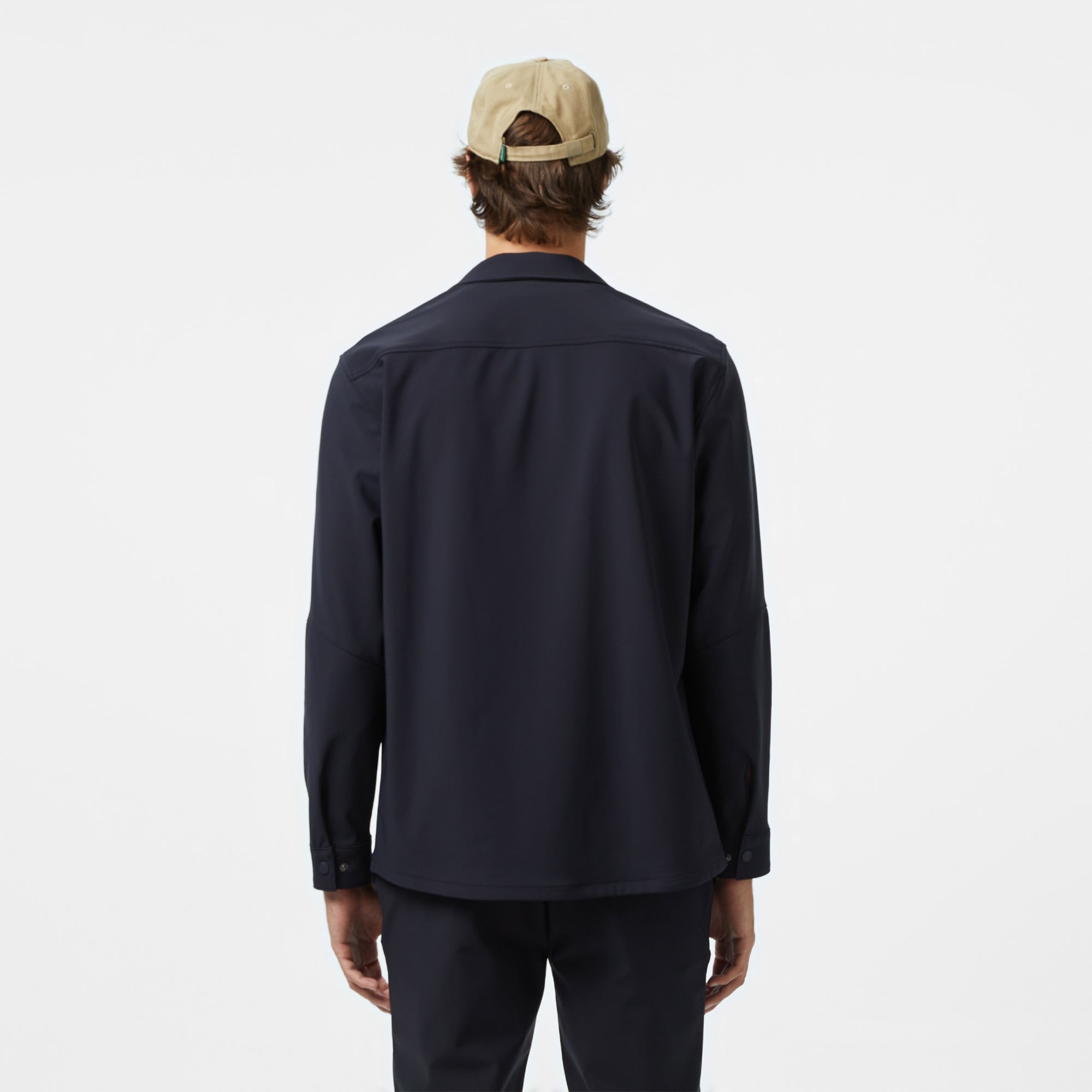 Erkek Regular Fit Fermuarlı Lacivert Dış Gömlek