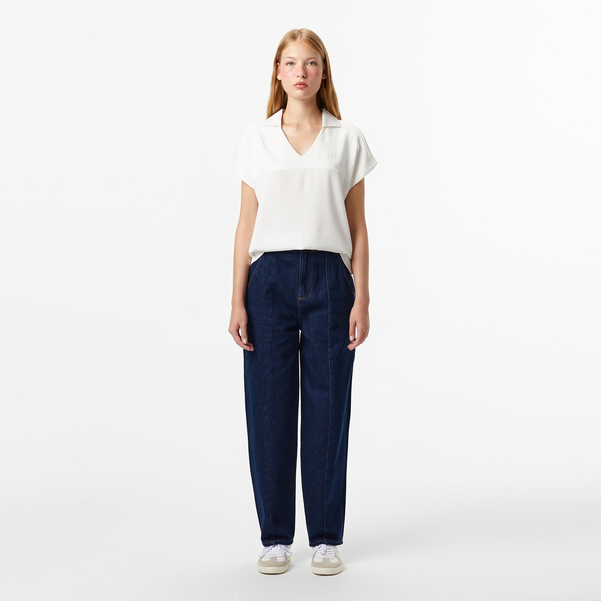 Kadın Relaxed Fit Koyu Mavi Jean Pantolon