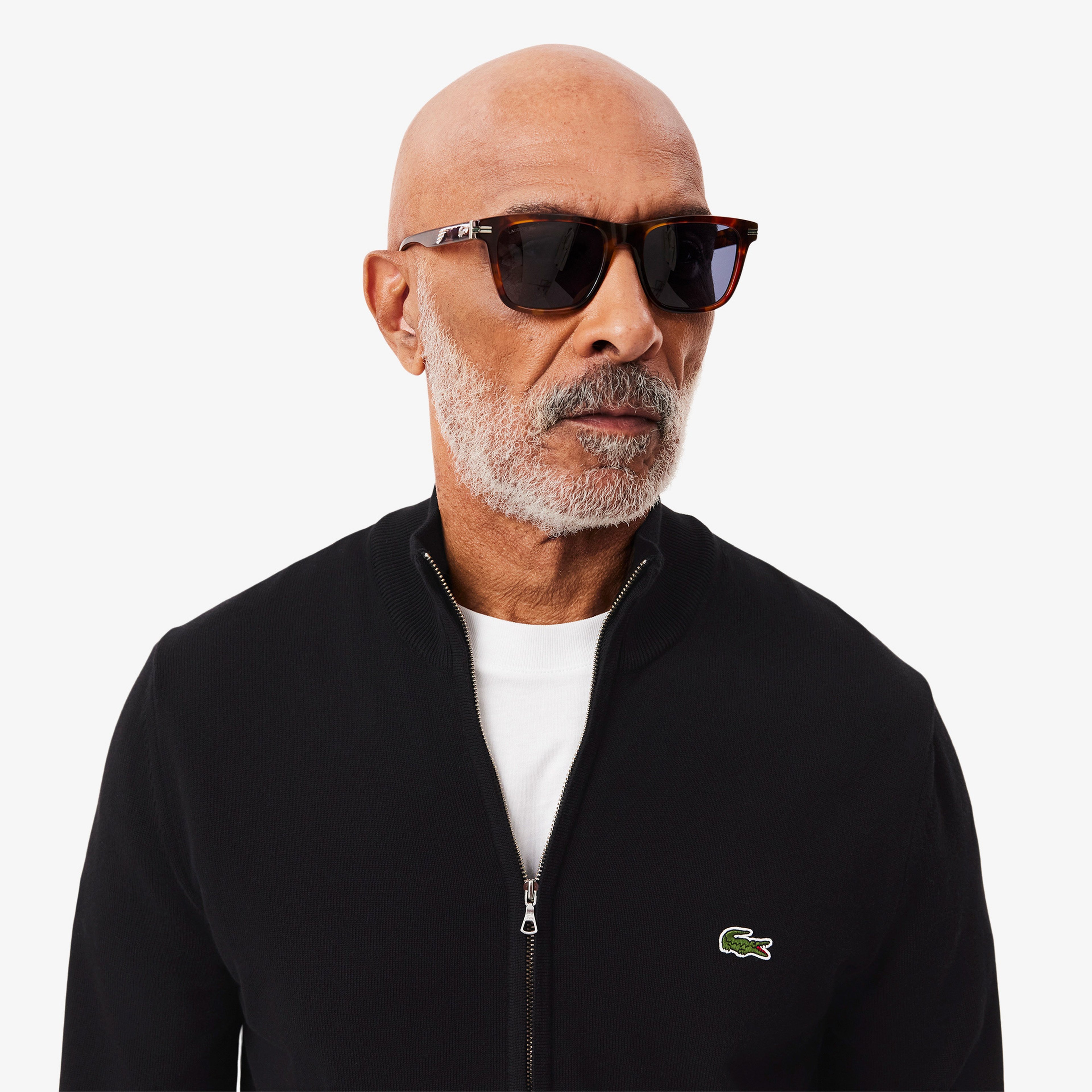 Erkek Regular Fit Fermuarlı Organik Pamuk Siyah Hırka