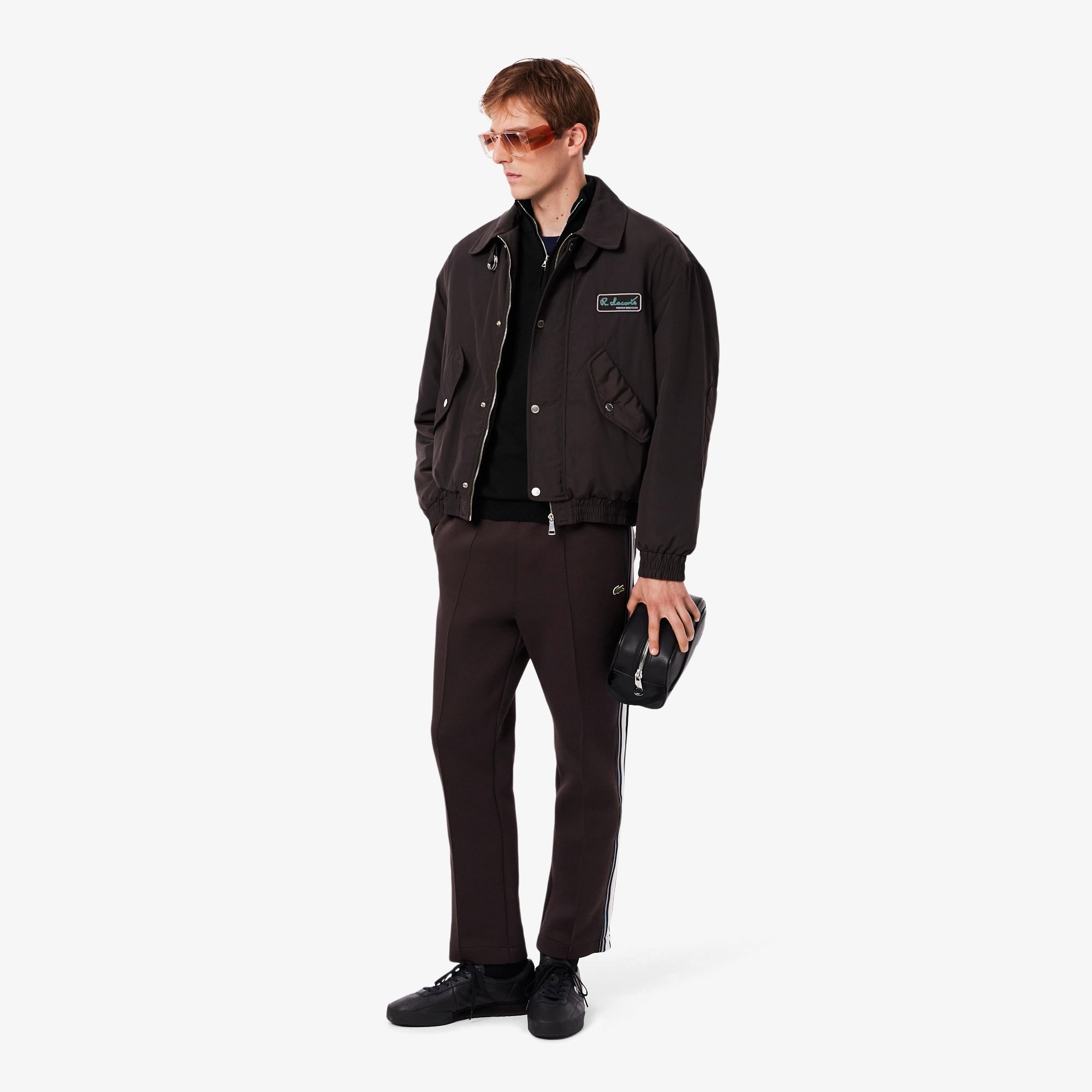 Erkek Regular Fit Yarım Fermuarlı Organik Pamuk Siyah Kazak