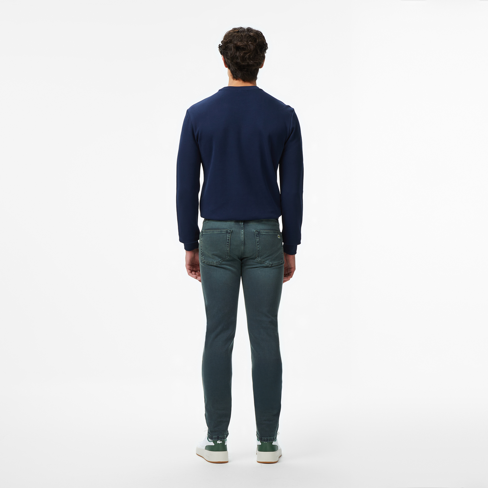 Lacoste Erkek Slim Fit Lacivert Jean Pantolon görsel 7