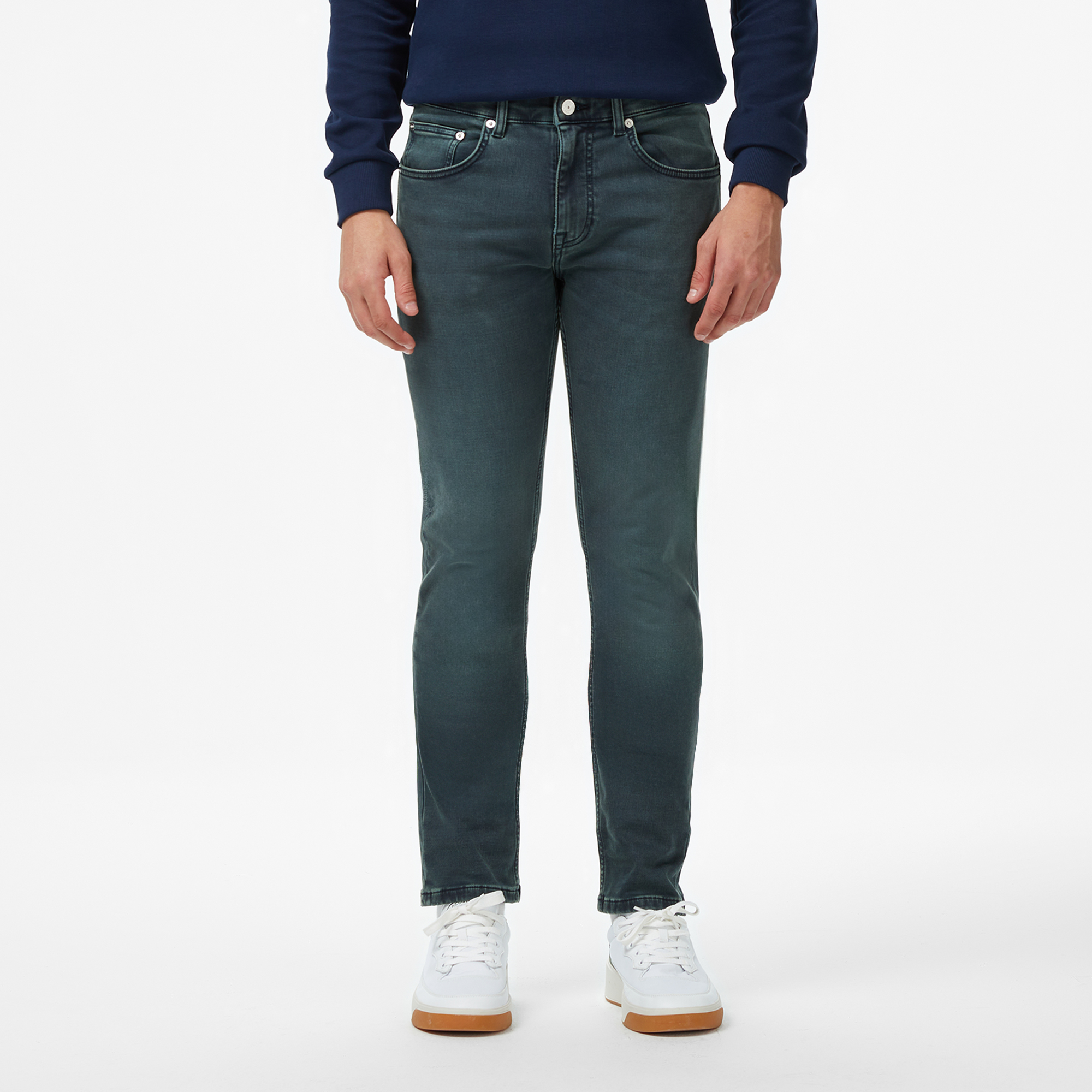 Lacoste Erkek Slim Fit Lacivert Jean Pantolon görsel 2