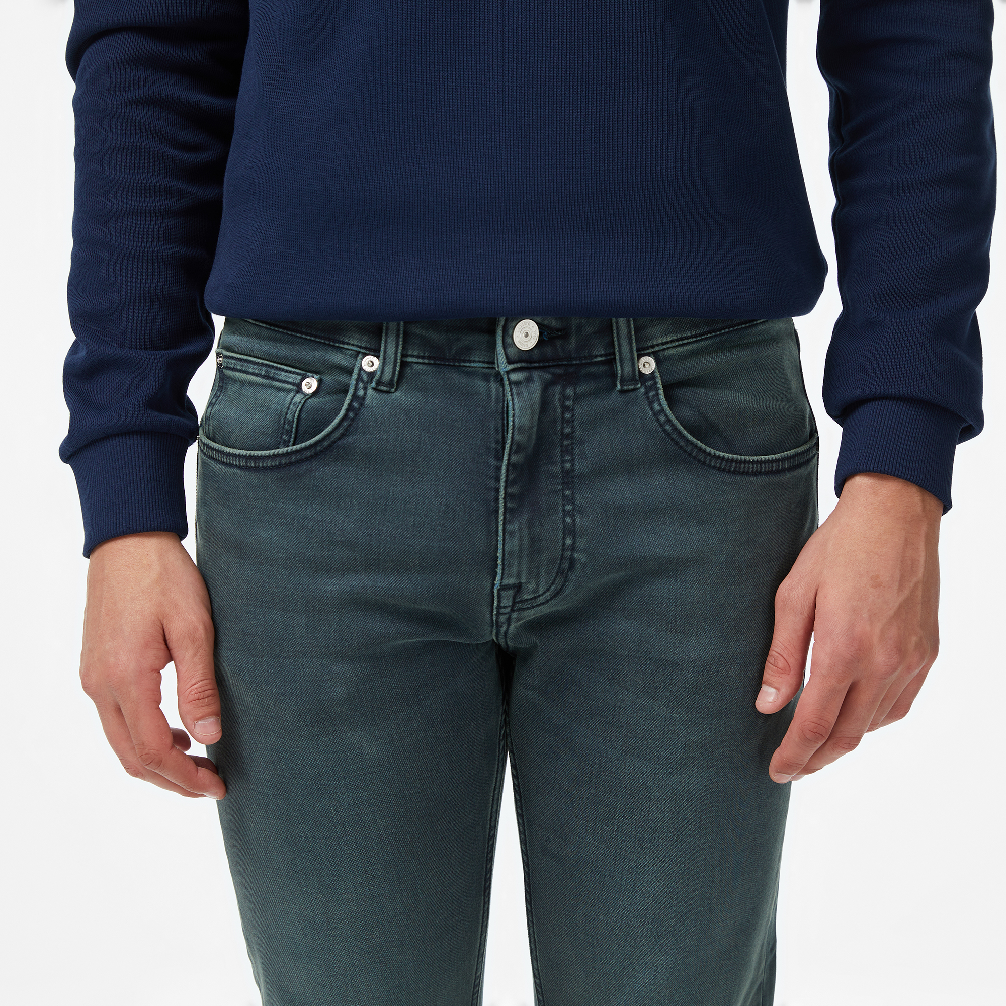 Lacoste Erkek Slim Fit Lacivert Jean Pantolon görsel 8