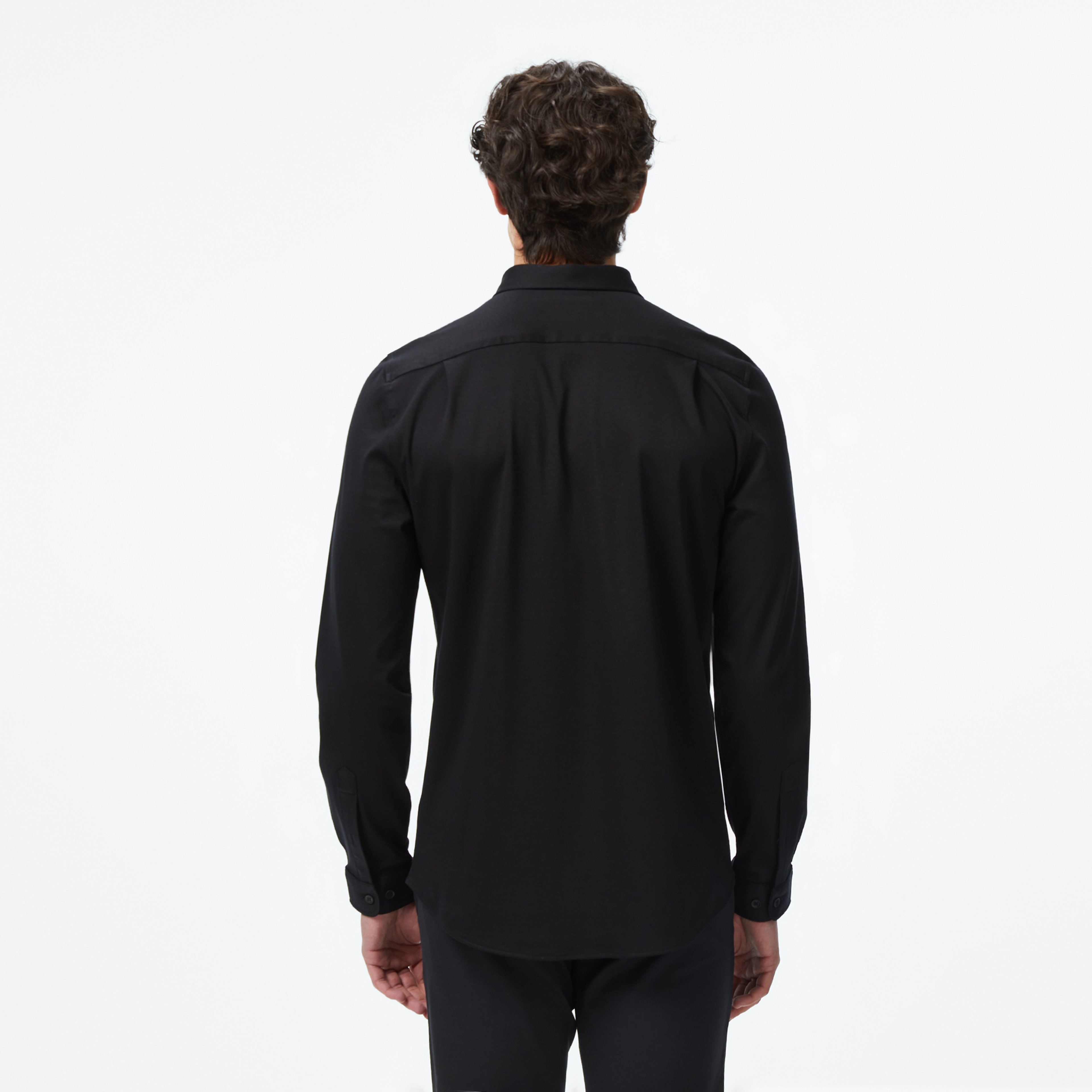 Erkek Slim Fit Siyah Gömlek