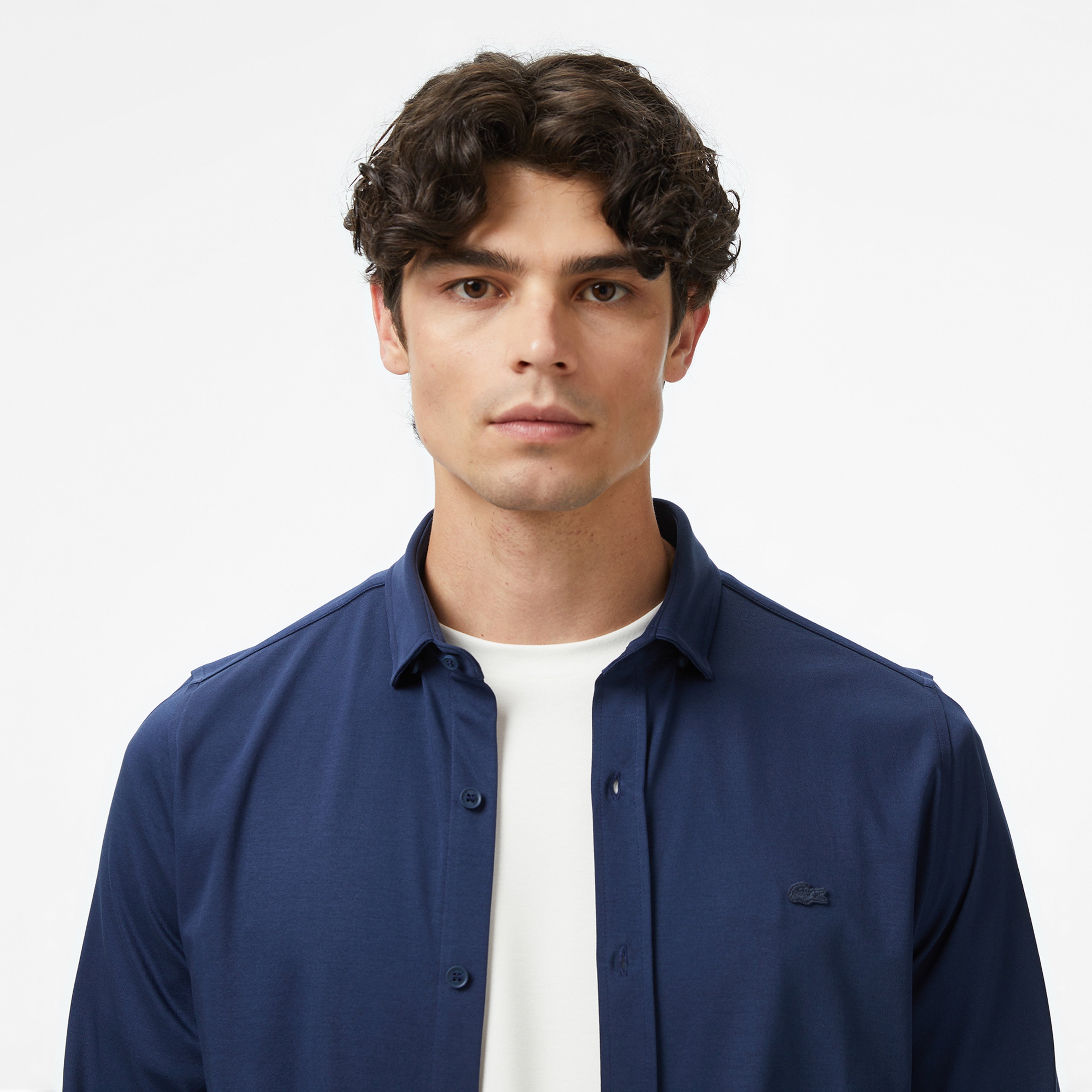 Erkek Slim Fit Lacivert Gömlek