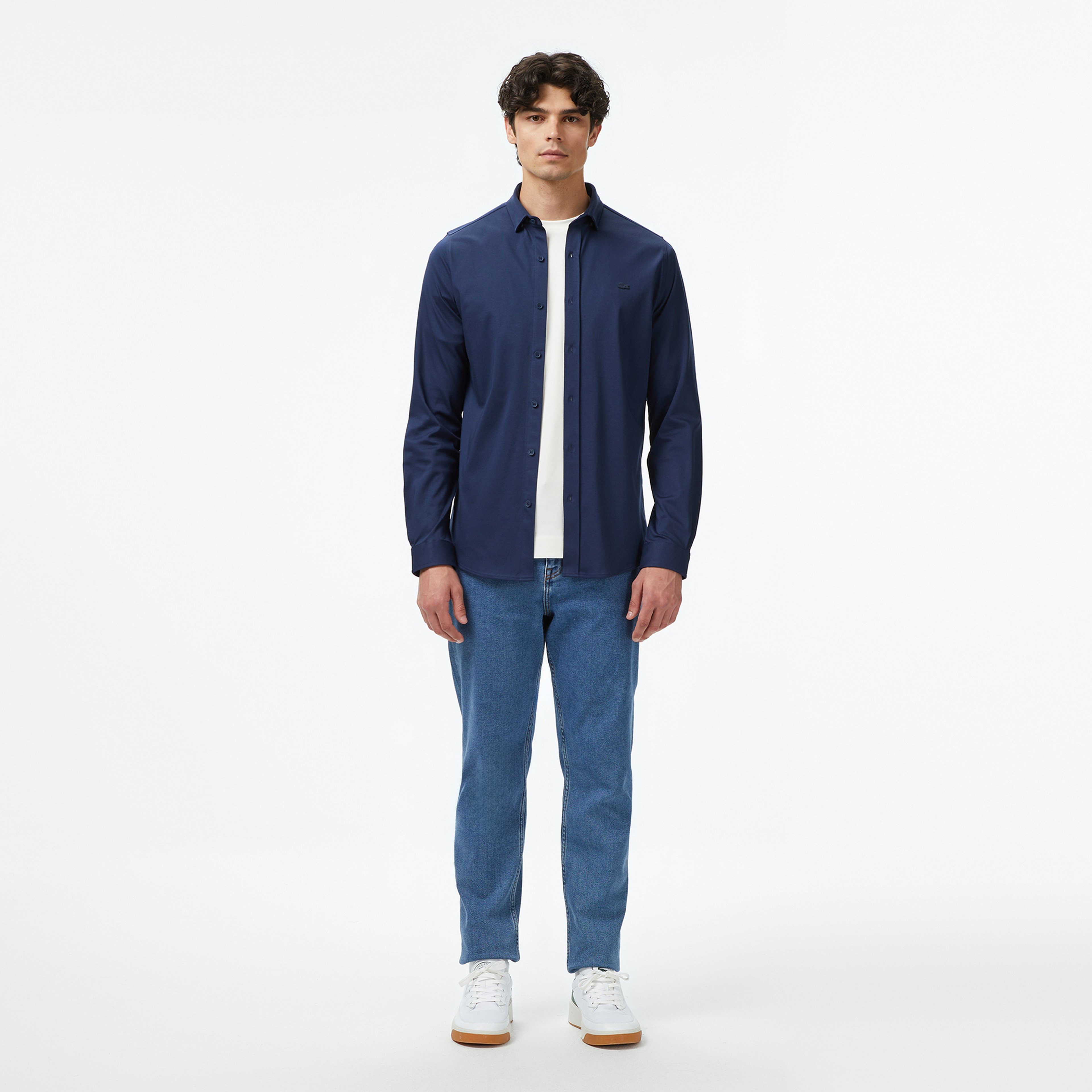 Erkek Slim Fit Lacivert Gömlek