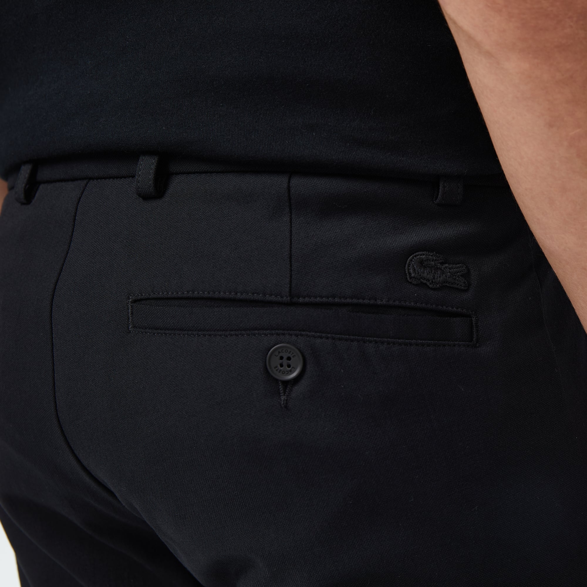 Lacoste Erkek Slim Fit Siyah Chino Pantolon görsel 7