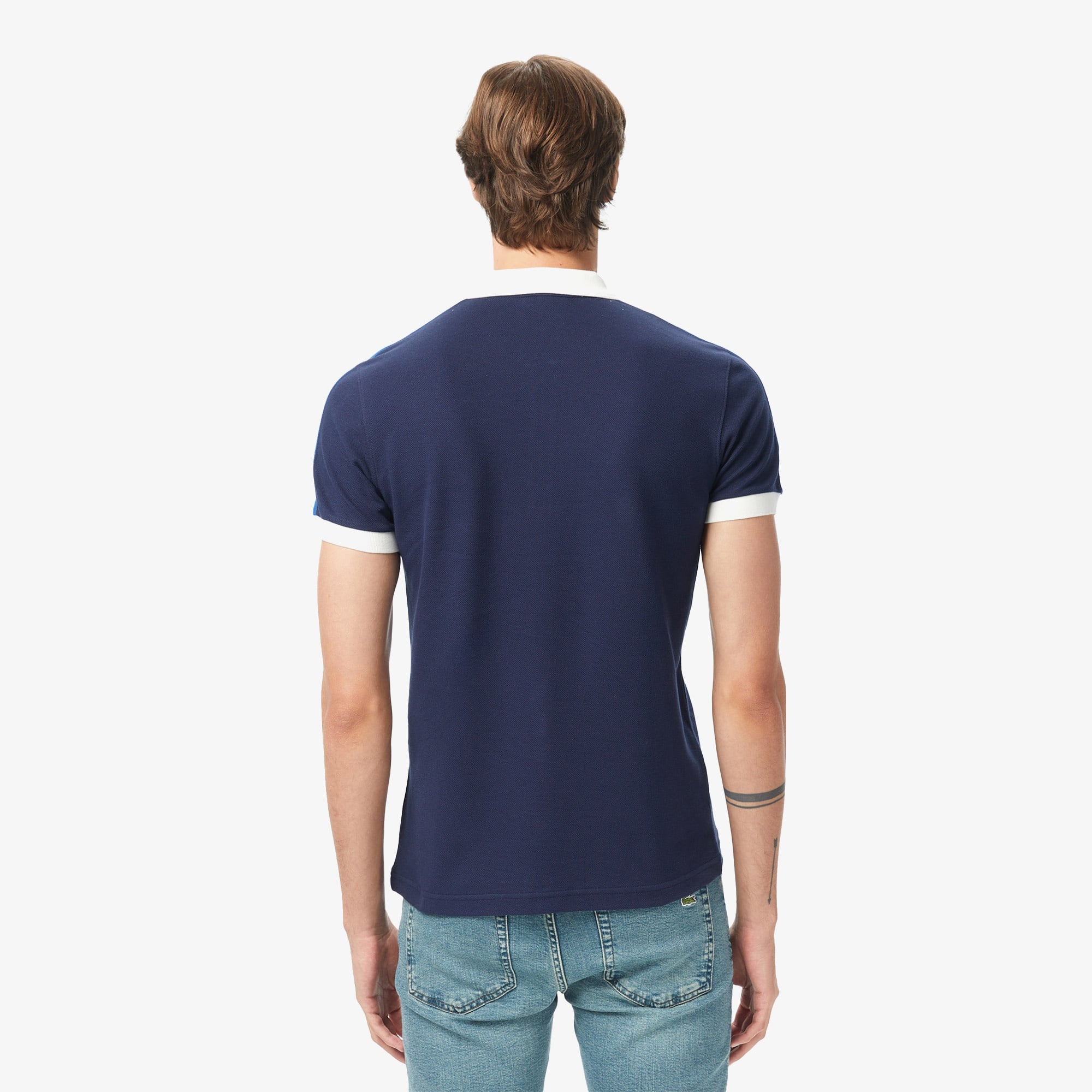 Erkek Regular Fit  Renk Bloklu Lacivert Polo