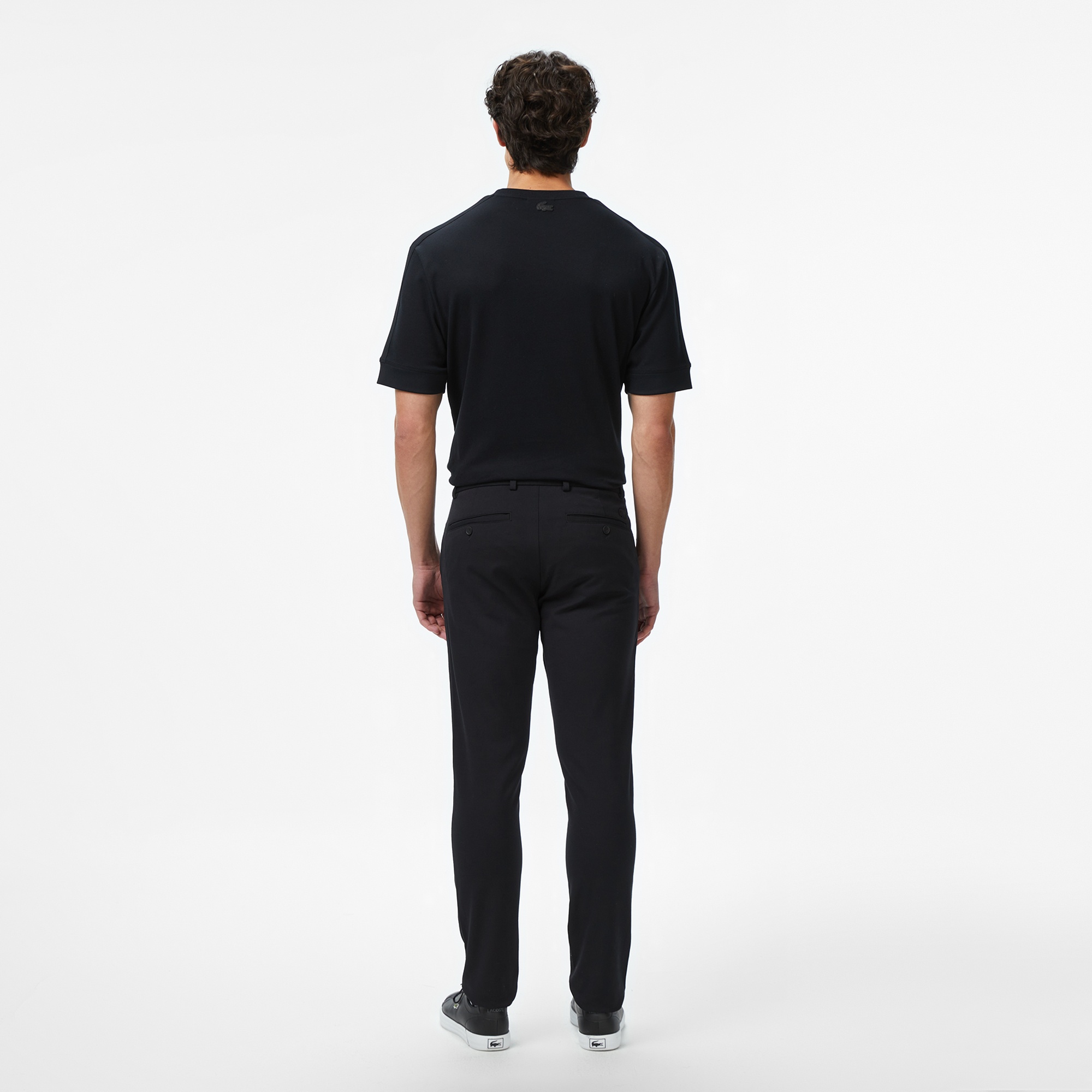 Erkek Slim Fit Siyah Chino Pantolon