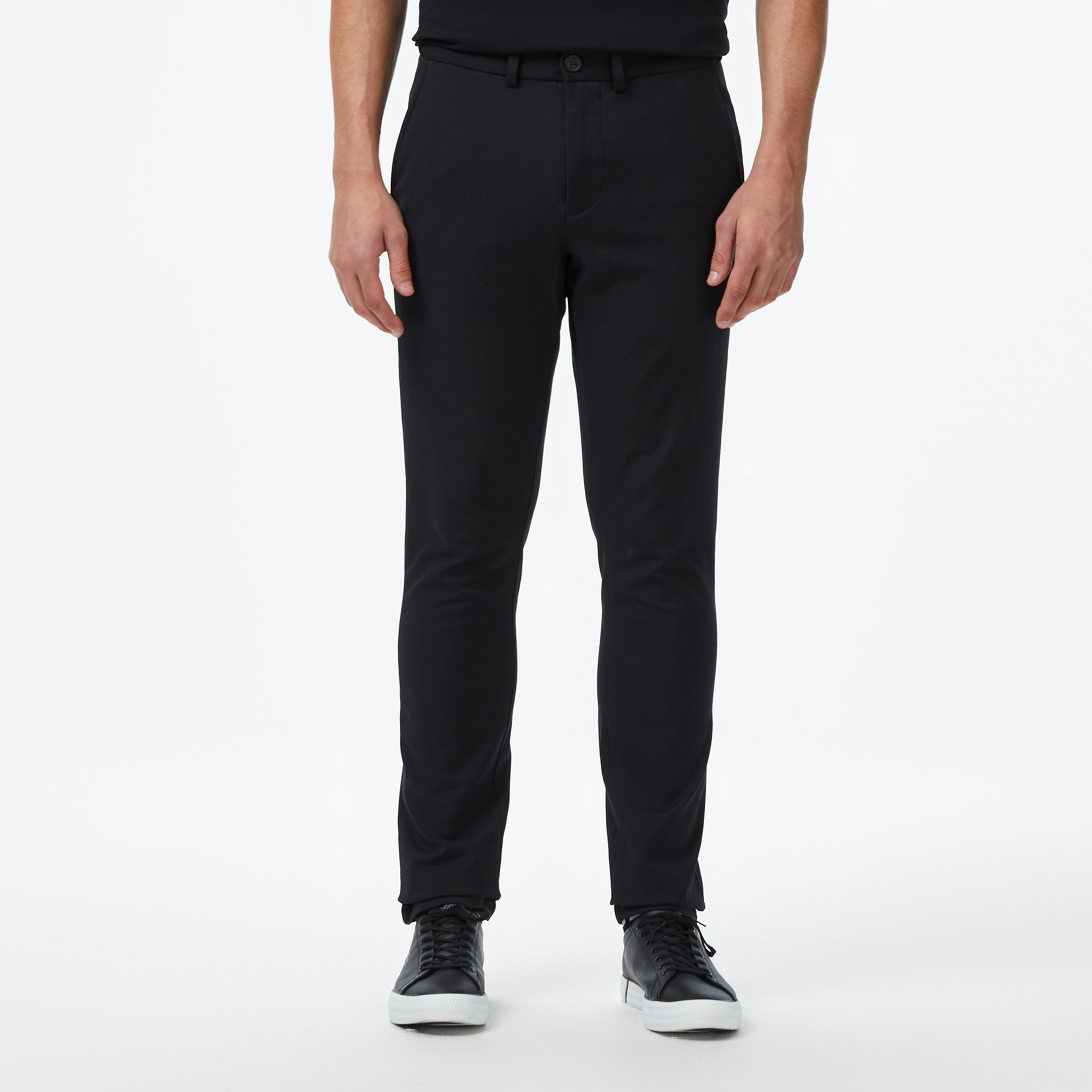 Erkek Slim Fit Siyah Chino Pantolon
