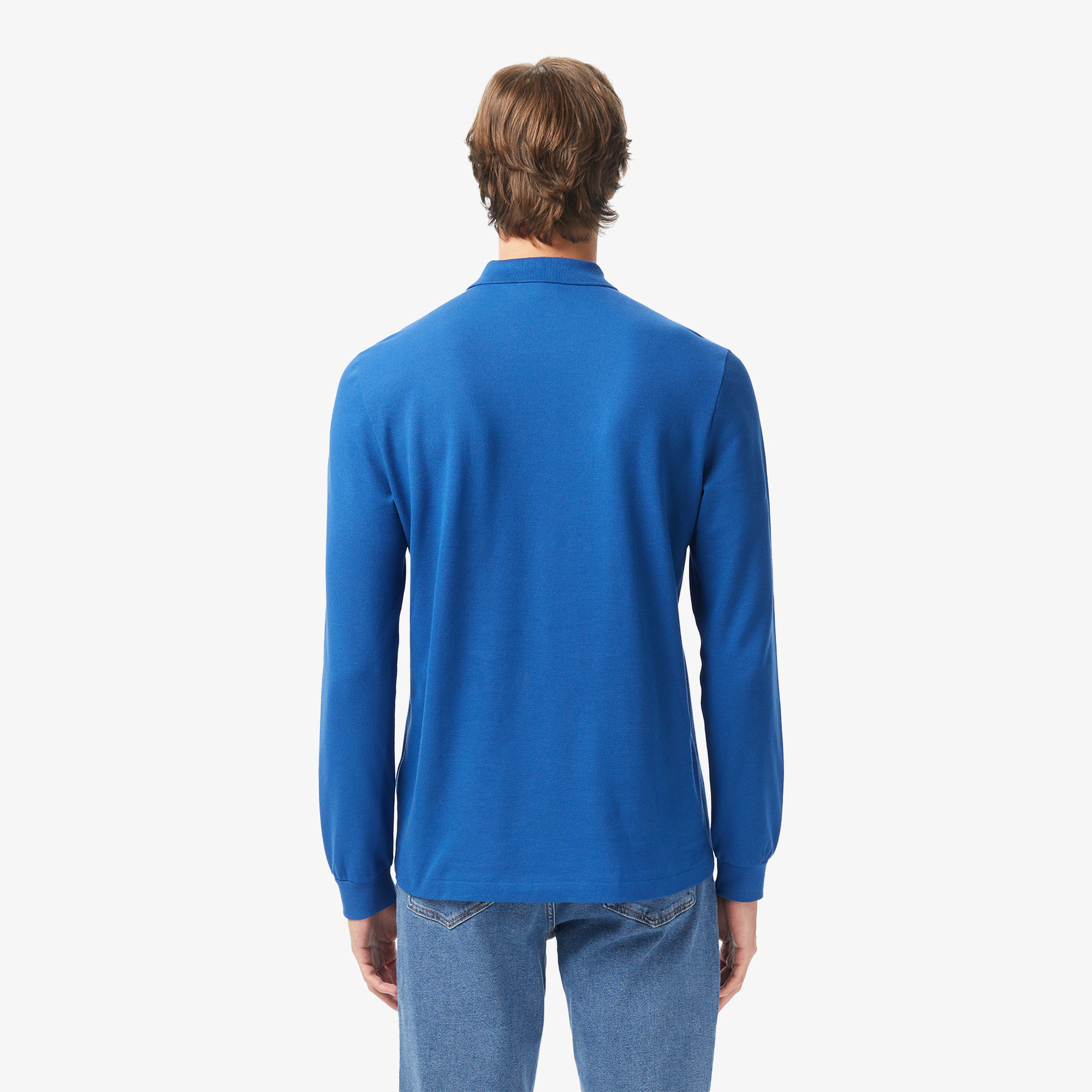 L.12.12 Erkek Classic Fit Uzun Kollu Koyu Mavi Polo