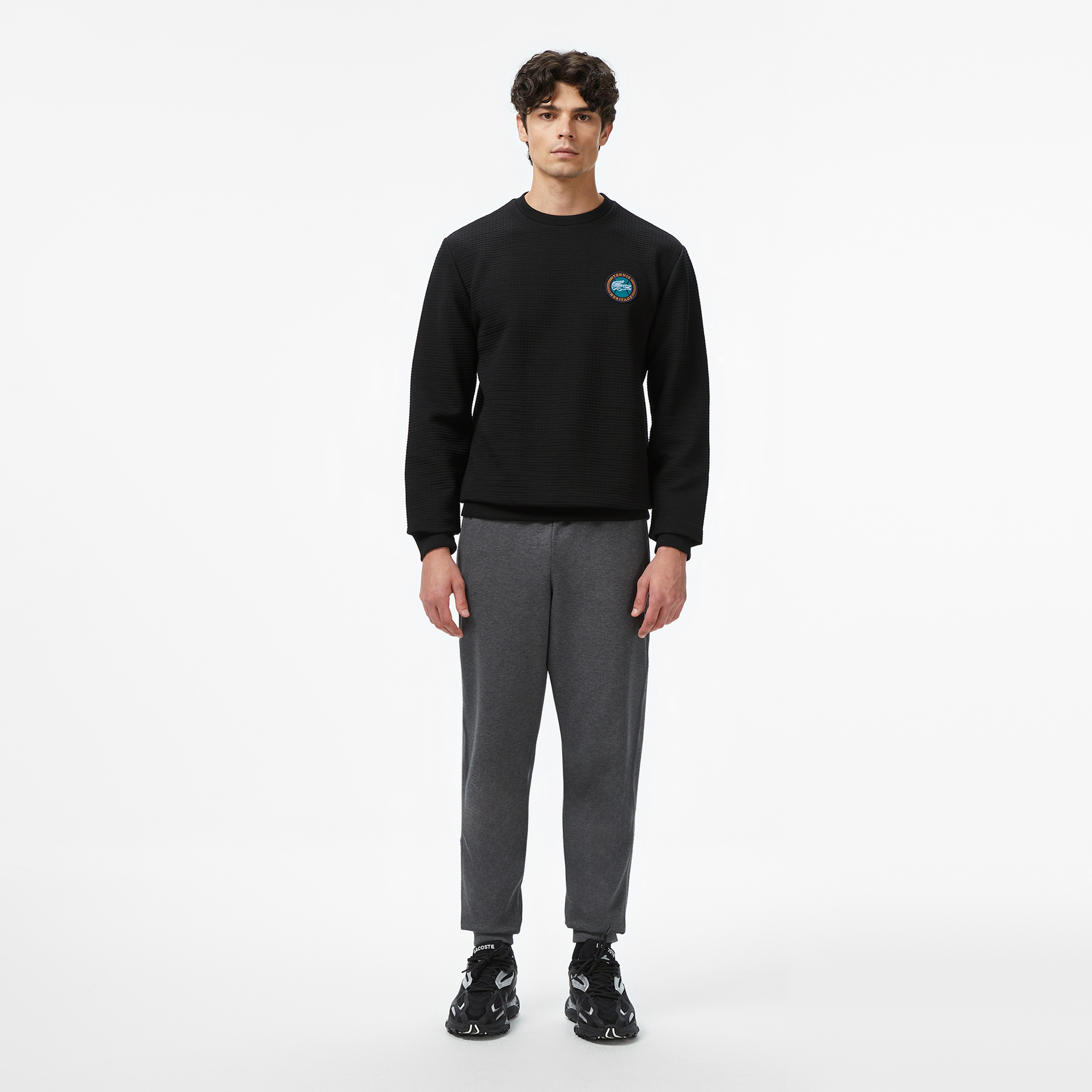 Erkek Uzun Kollu Bisiklet Yaka Siyah T-Shirt Erkek Uzun Kollu Bisiklet Yaka Siyah T-Shirt