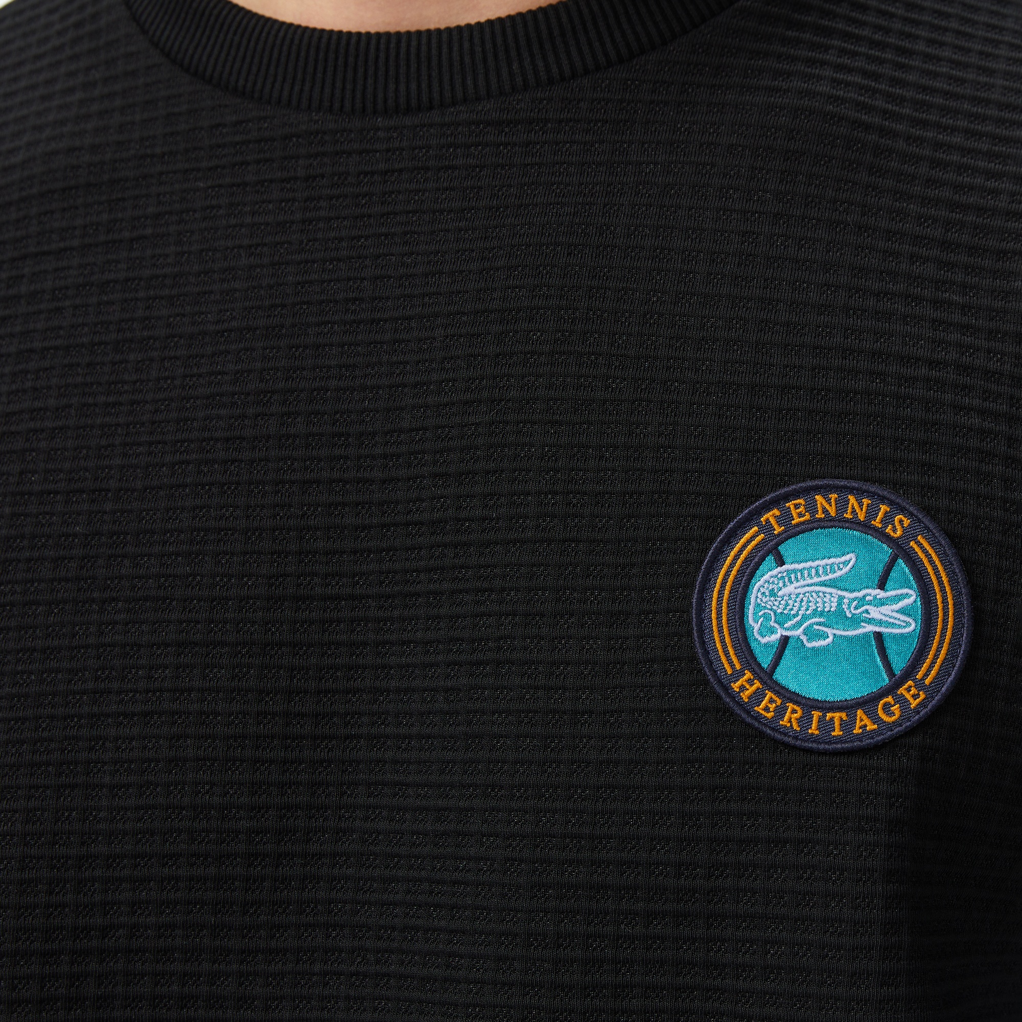 Erkek Uzun Kollu Bisiklet Yaka Siyah T-Shirt