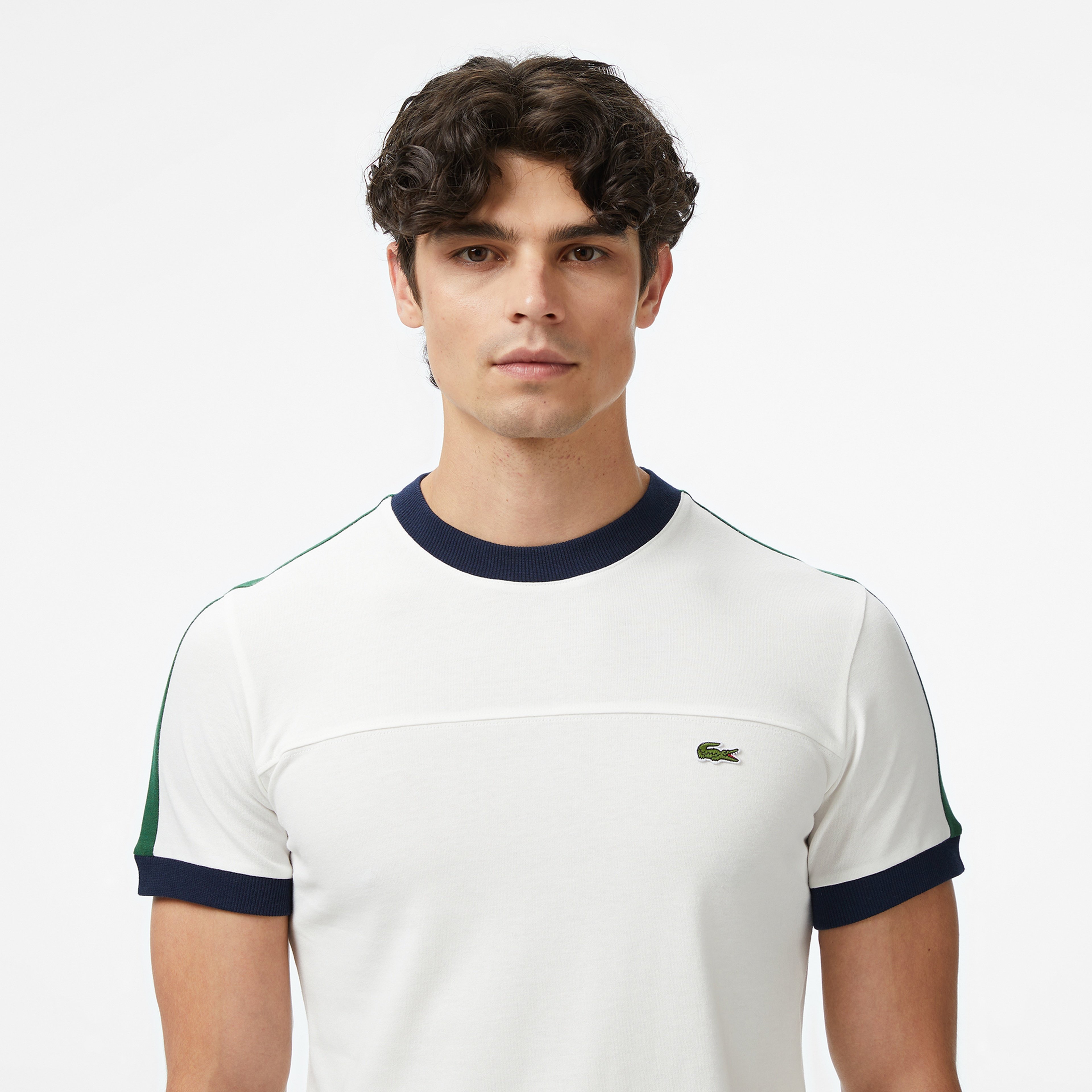 Erkek Regular Fit Bisiklet Yaka Beyaz T-Shirt Erkek Regular Fit Bisiklet Yaka Beyaz T-Shirt