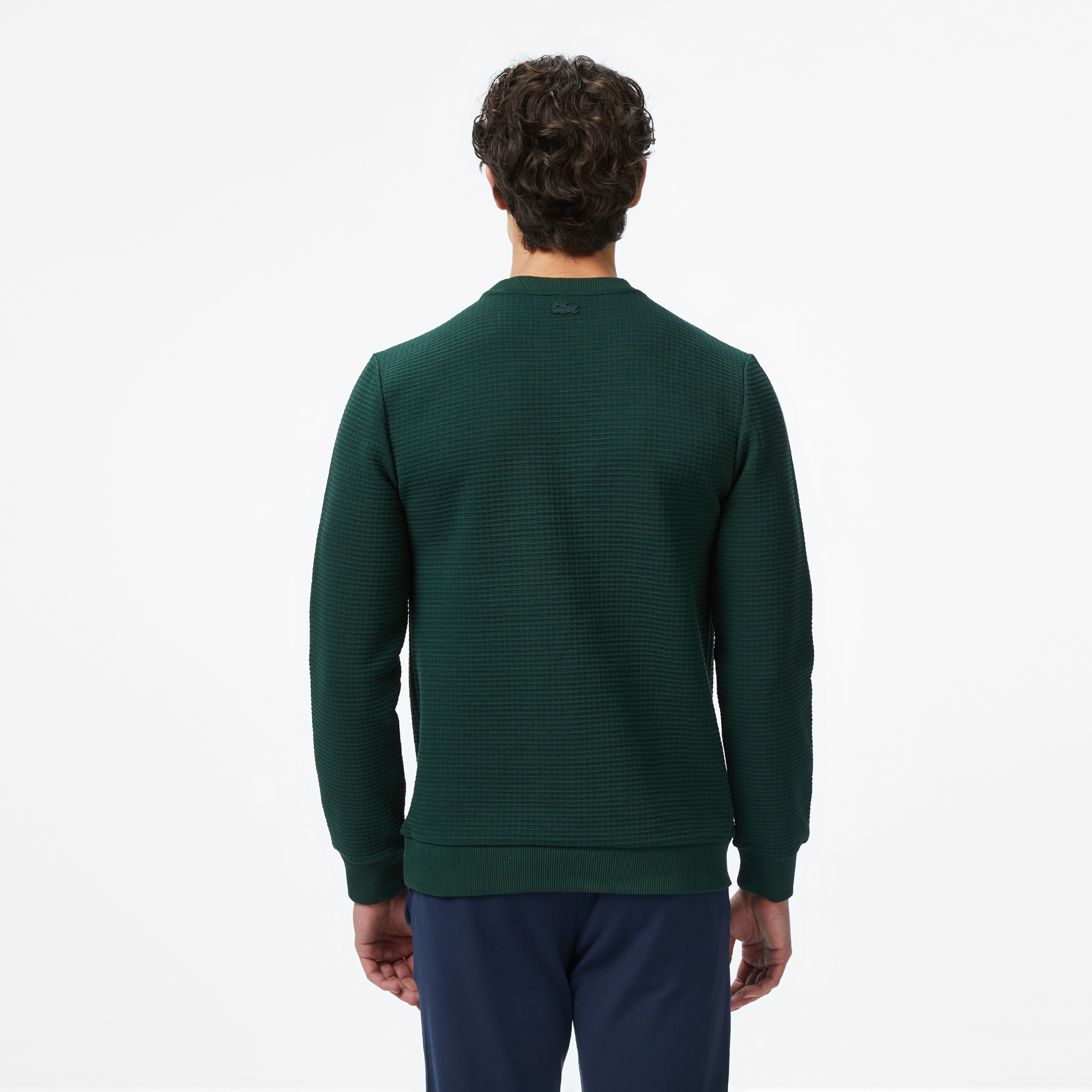 Erkek Uzun Kollu Bisiklet Yaka Yeşil T-Shirt Erkek Uzun Kollu Bisiklet Yaka Yeşil T-Shirt