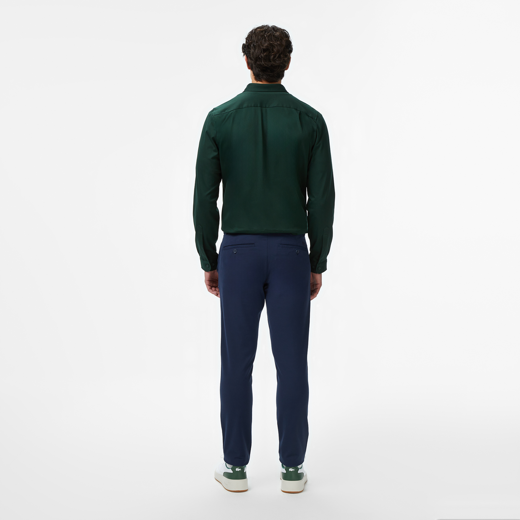 Lacoste Erkek Slim Fit Lacivert Chino Pantolon görsel 7
