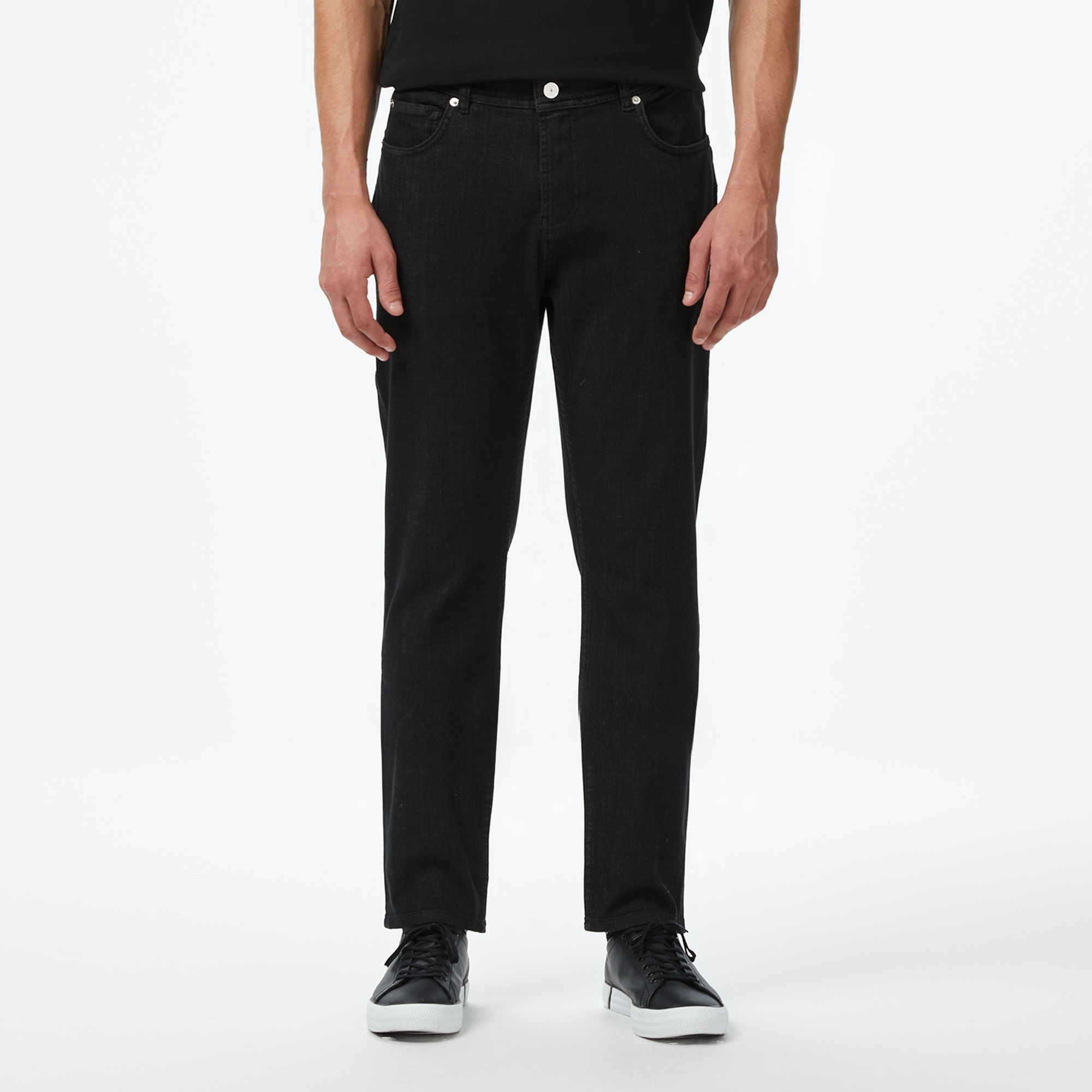 Erkek Slim Fit Siyah Jean Pantolon