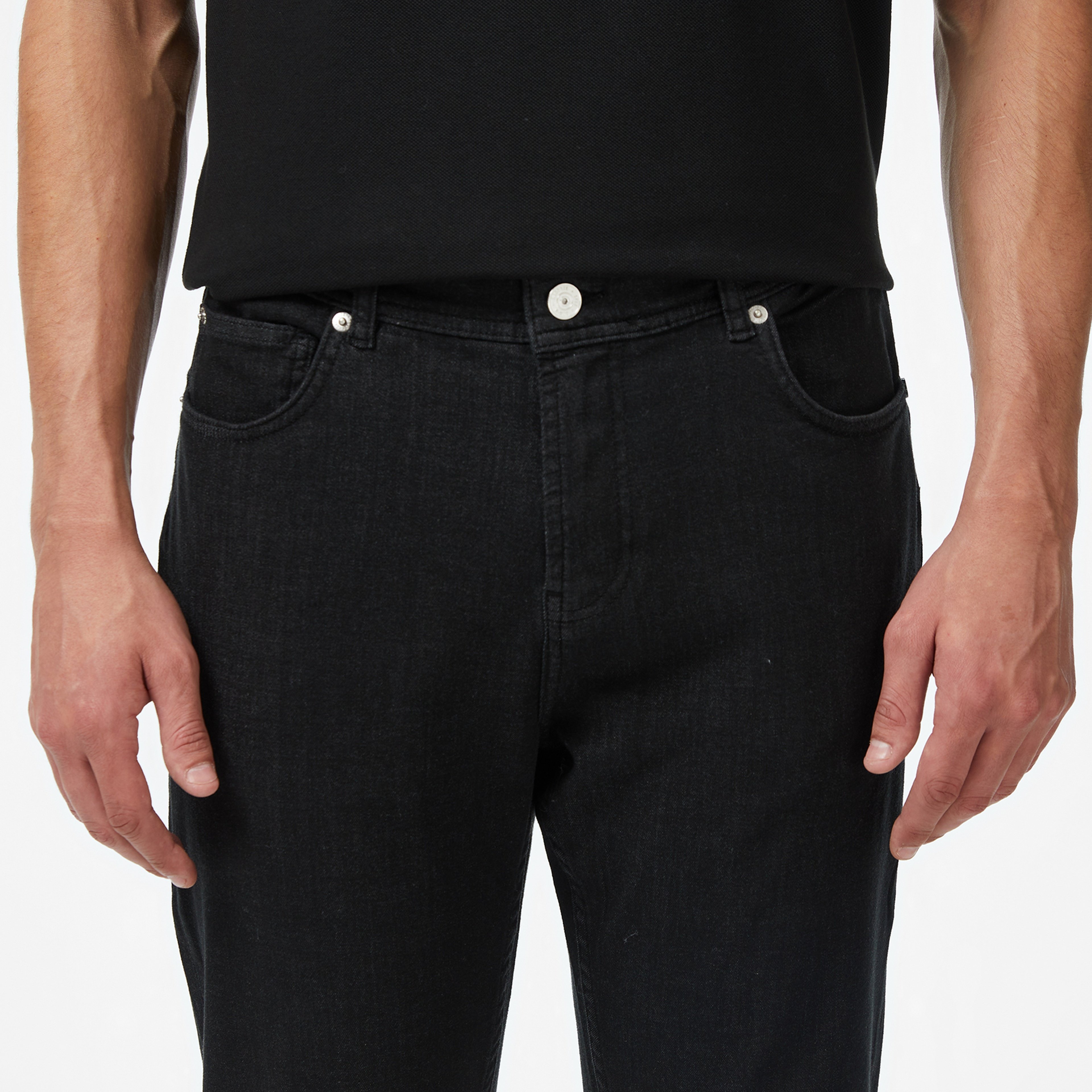 Erkek Slim Fit Siyah Jean Pantolon