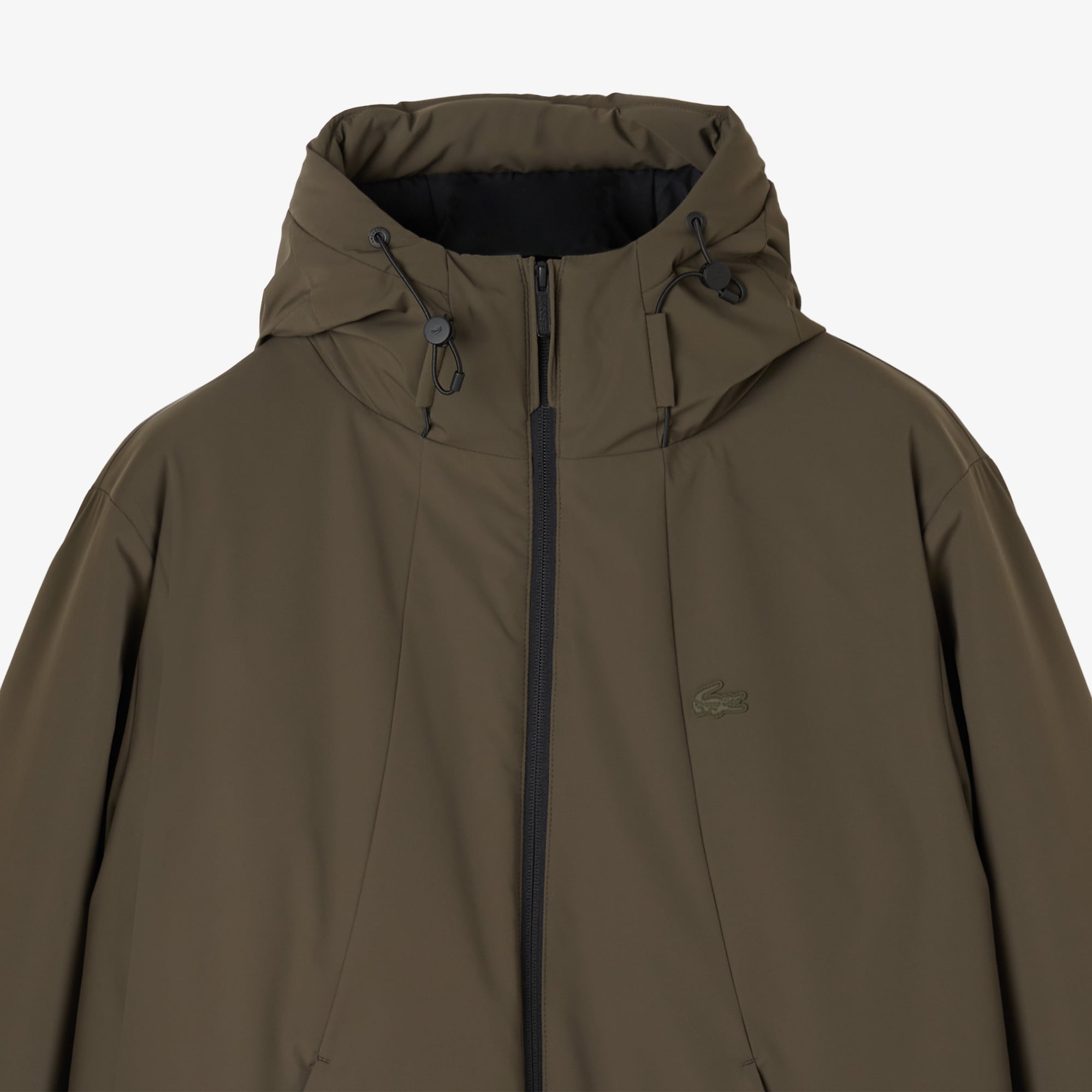 Erkek Kapüşonlu Haki Mont