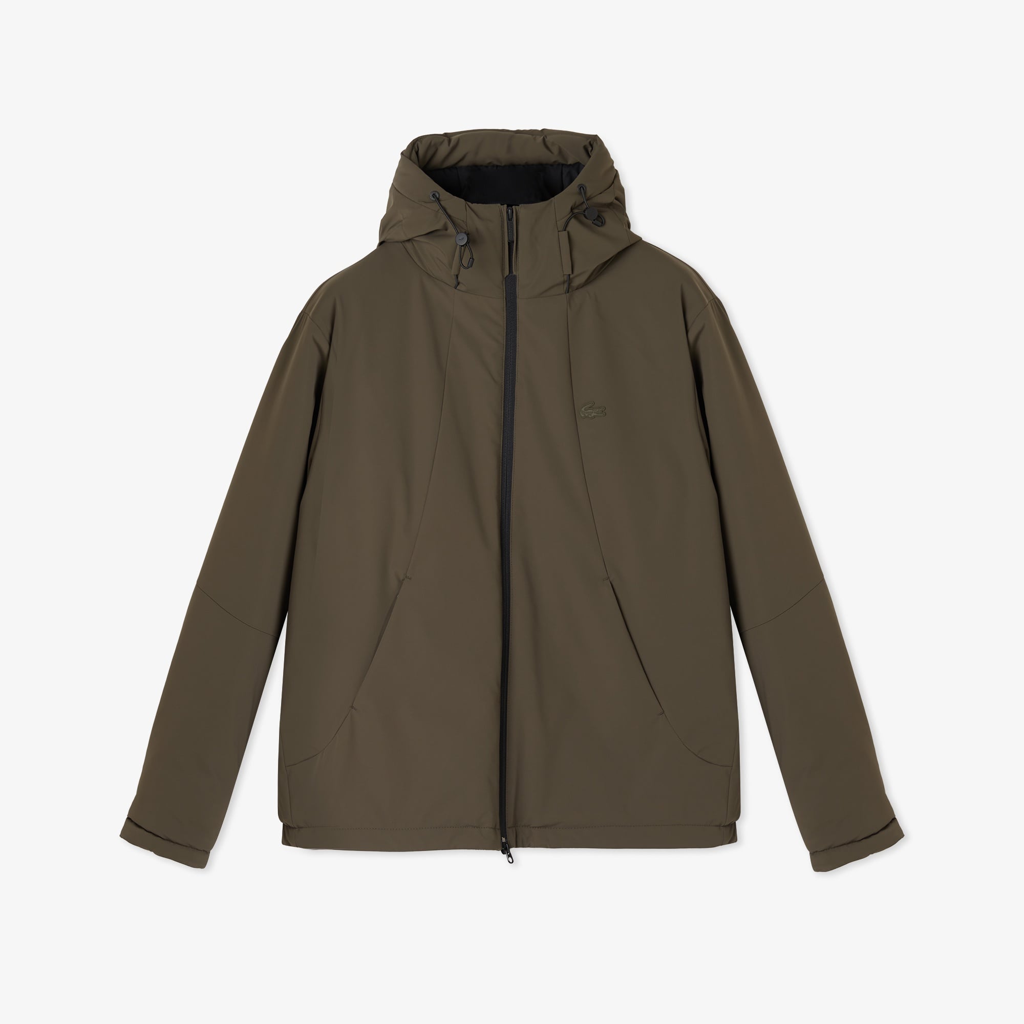 Erkek Kapüşonlu Haki Mont