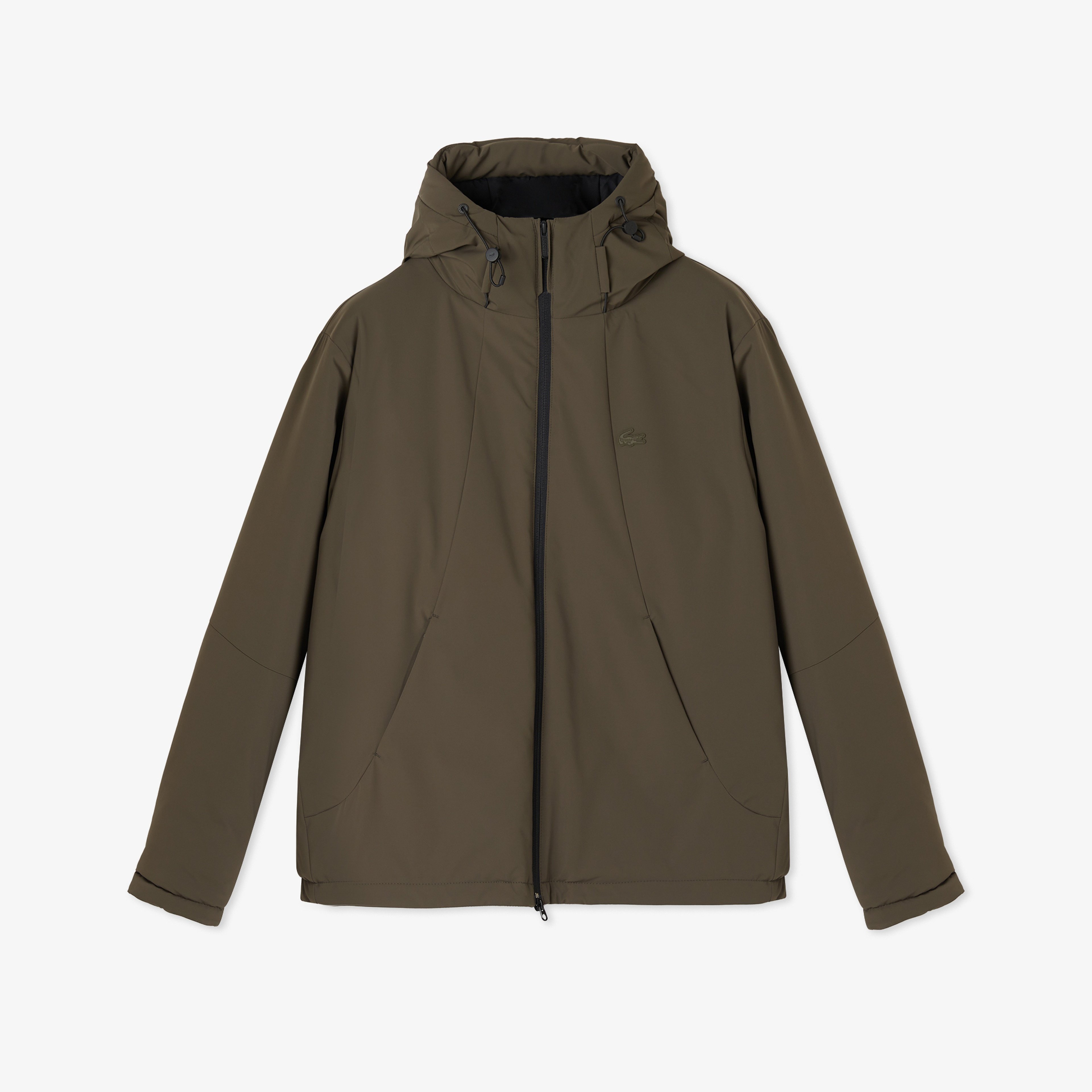 Erkek Kapüşonlu Haki Mont