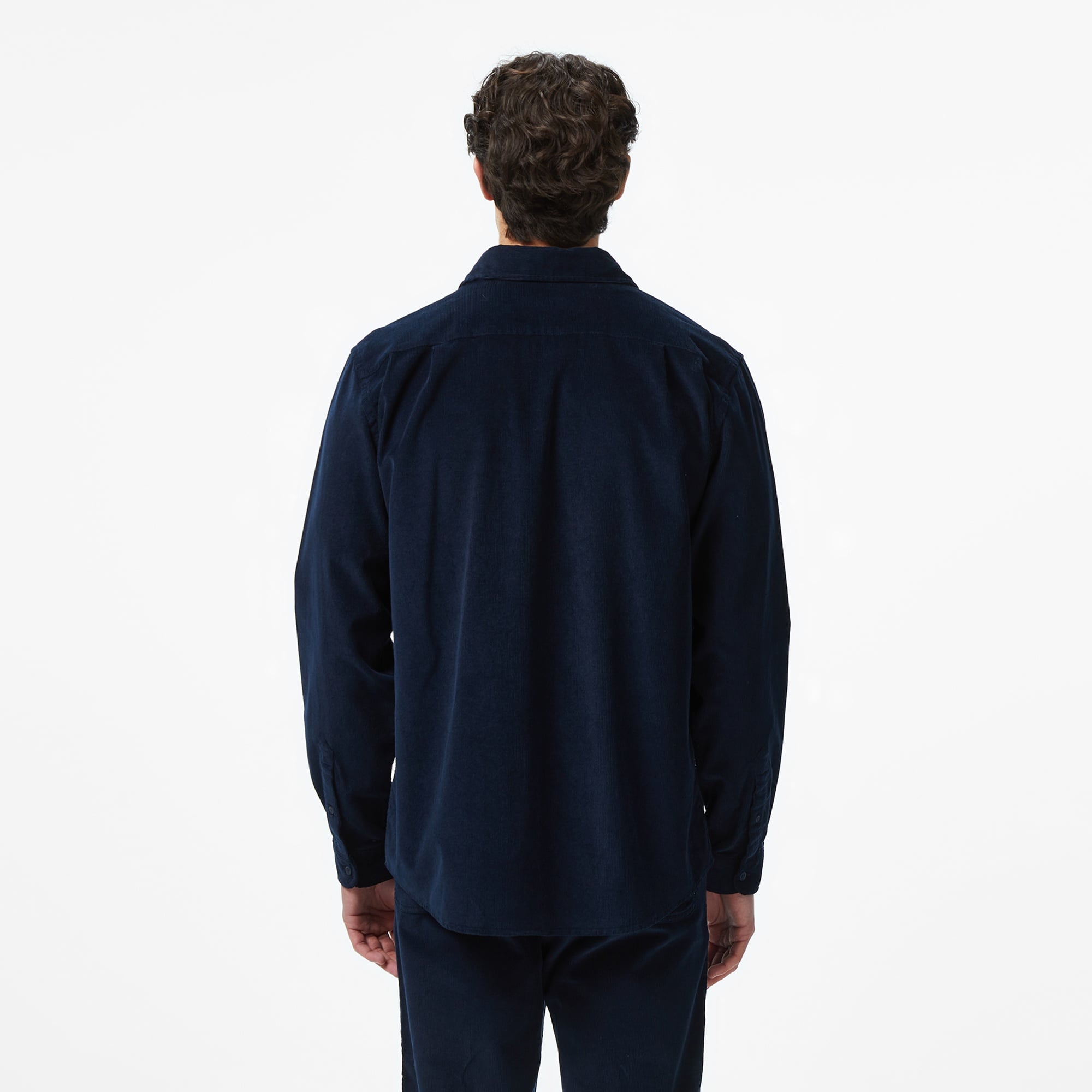 Erkek Regular Fit Kadife Lacivert Gömlek