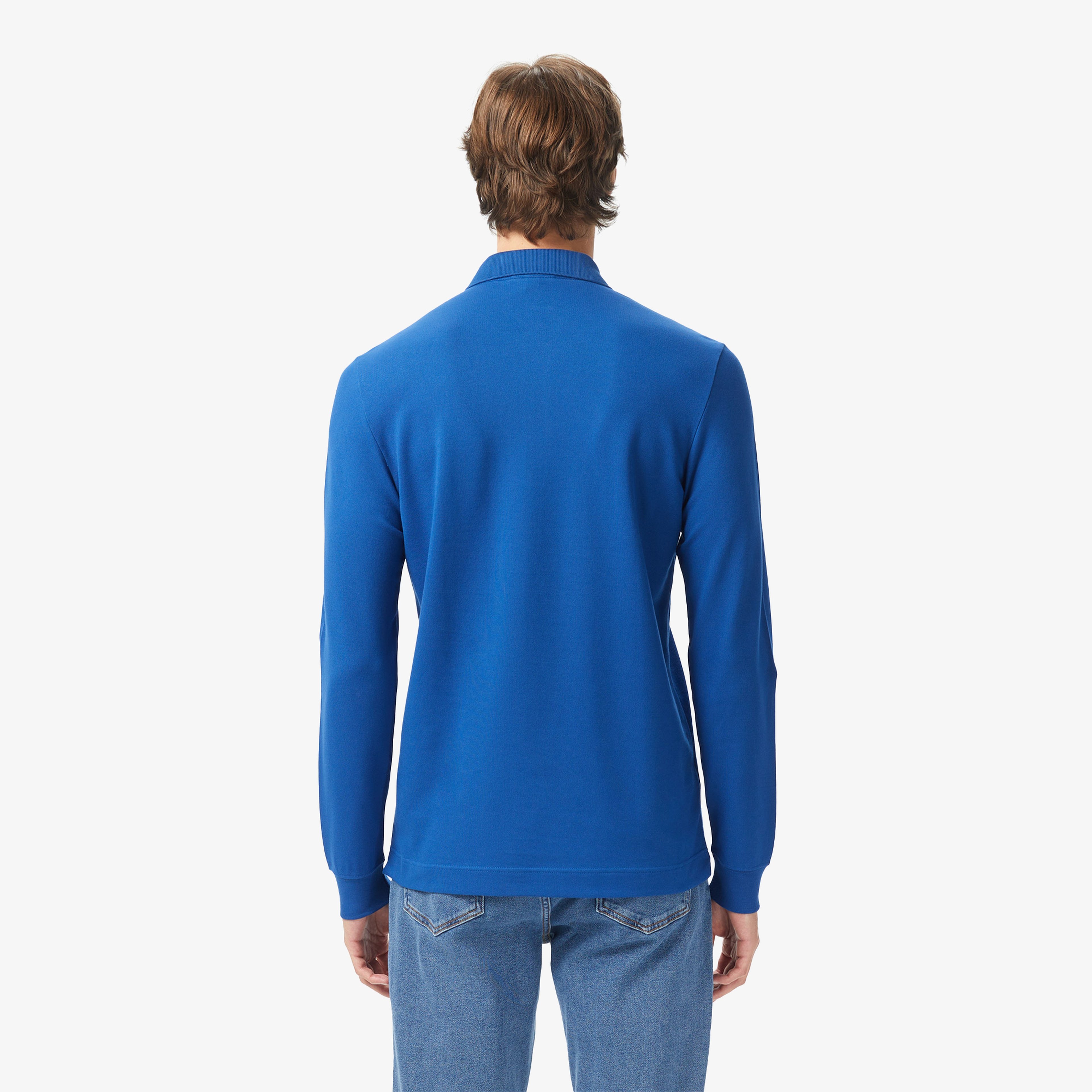 Erkek Regular Fit Uzun Kollu Koyu Mavi Paris Polo