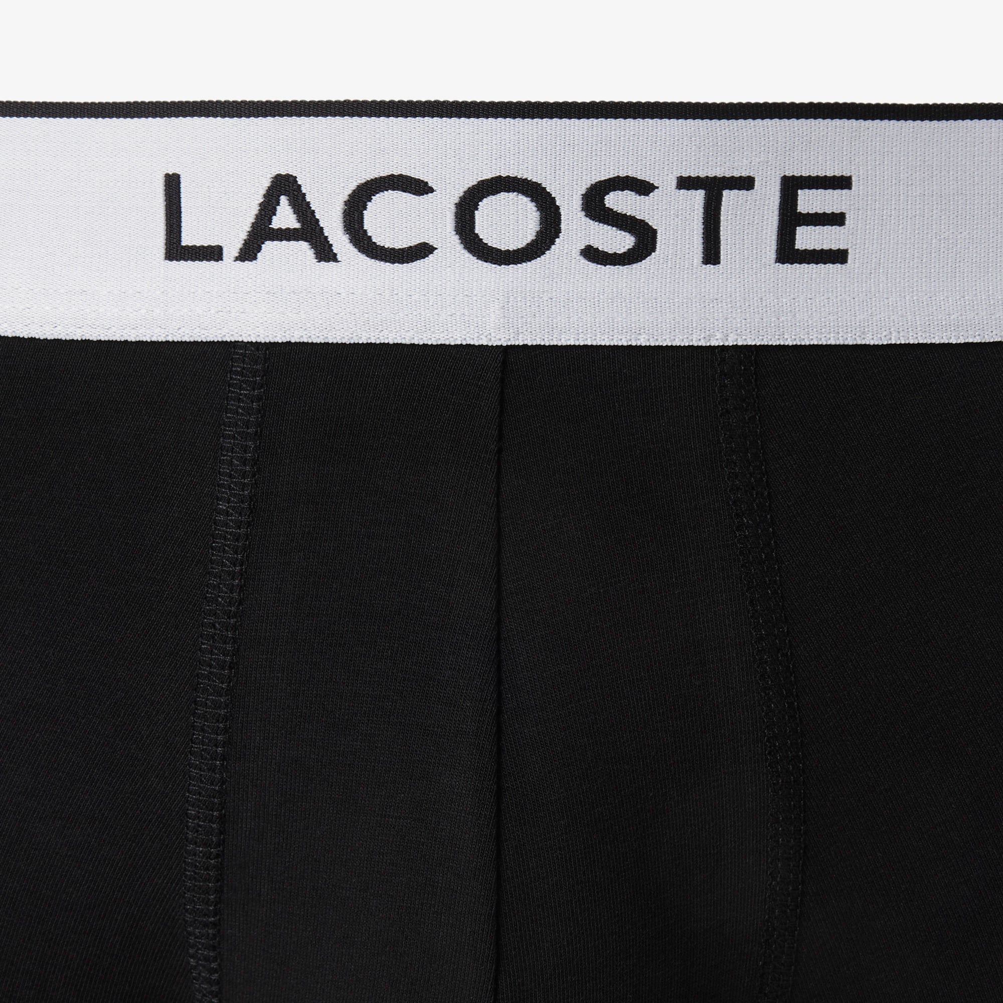 Lacoste Erkek 3'lü Siyah Boxer görsel 4