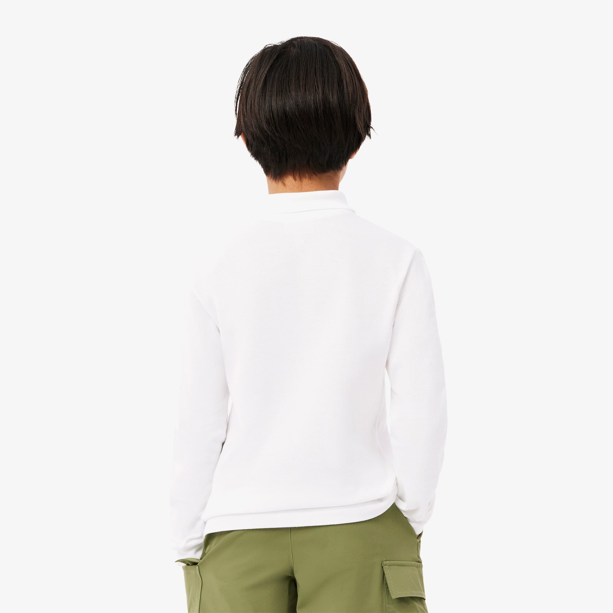 Erkek Çocuk Regular Fit Uzun Kollu Beyaz Polo