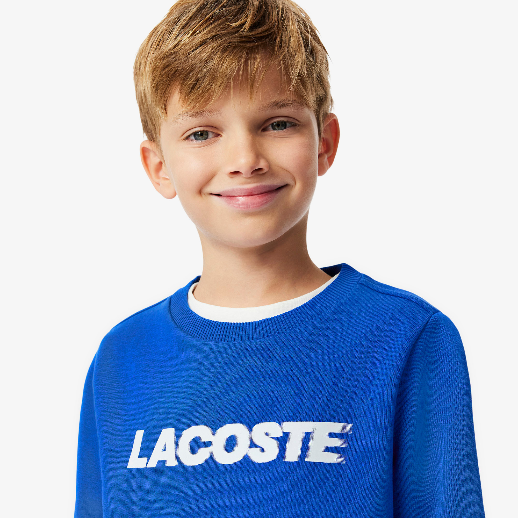 Lacoste Erkek Çocuk Baskılı Mavi Sweatshirt görsel 2