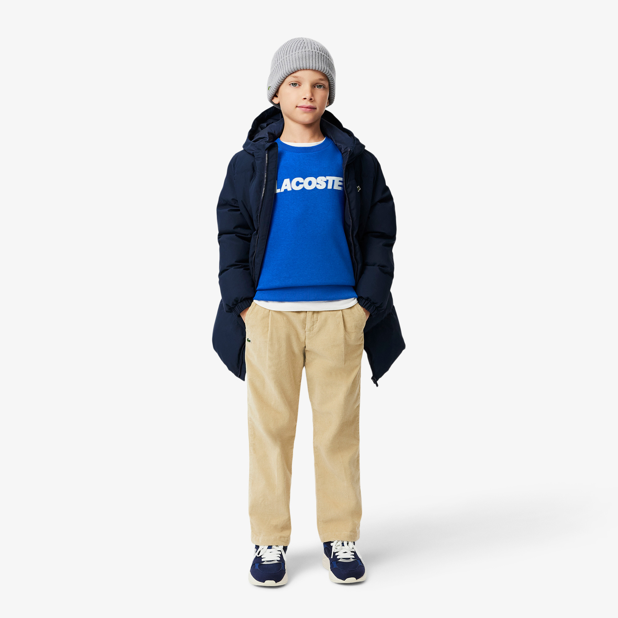 Lacoste Erkek Çocuk Baskılı Mavi Sweatshirt görsel 4