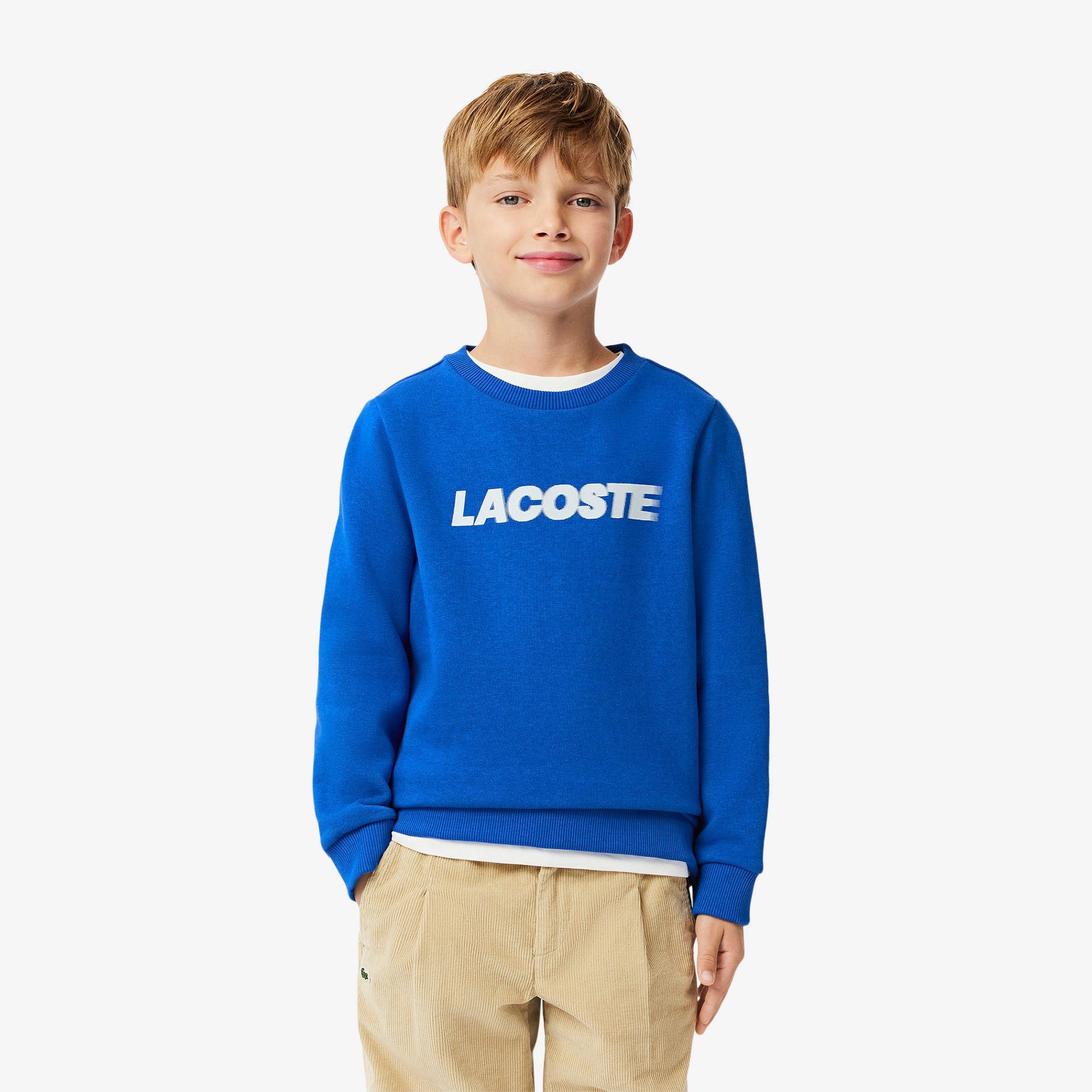 Lacoste Erkek Çocuk Baskılı Mavi Sweatshirt