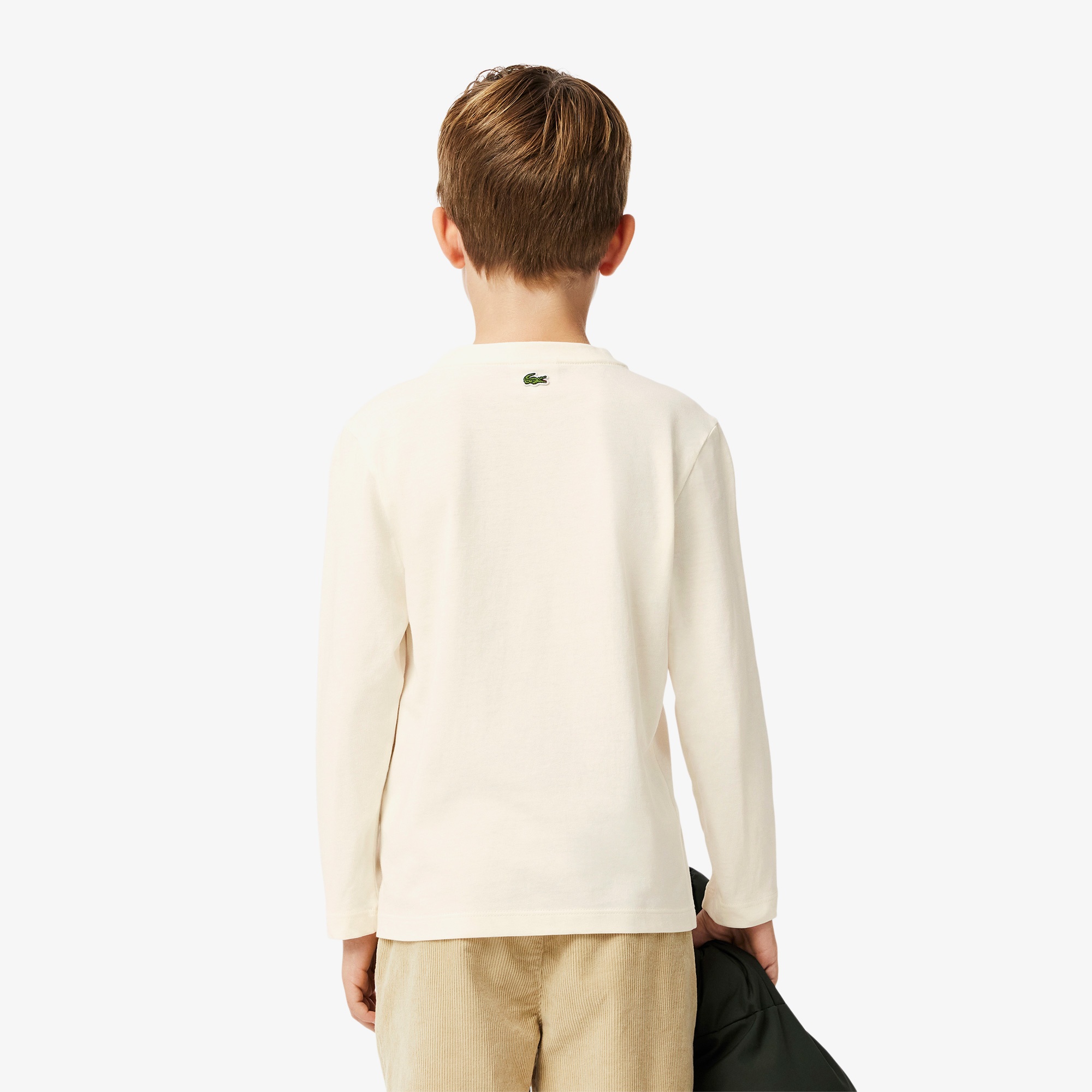 Lacoste Erkek Çocuk Baskılı Bej T-Shirt