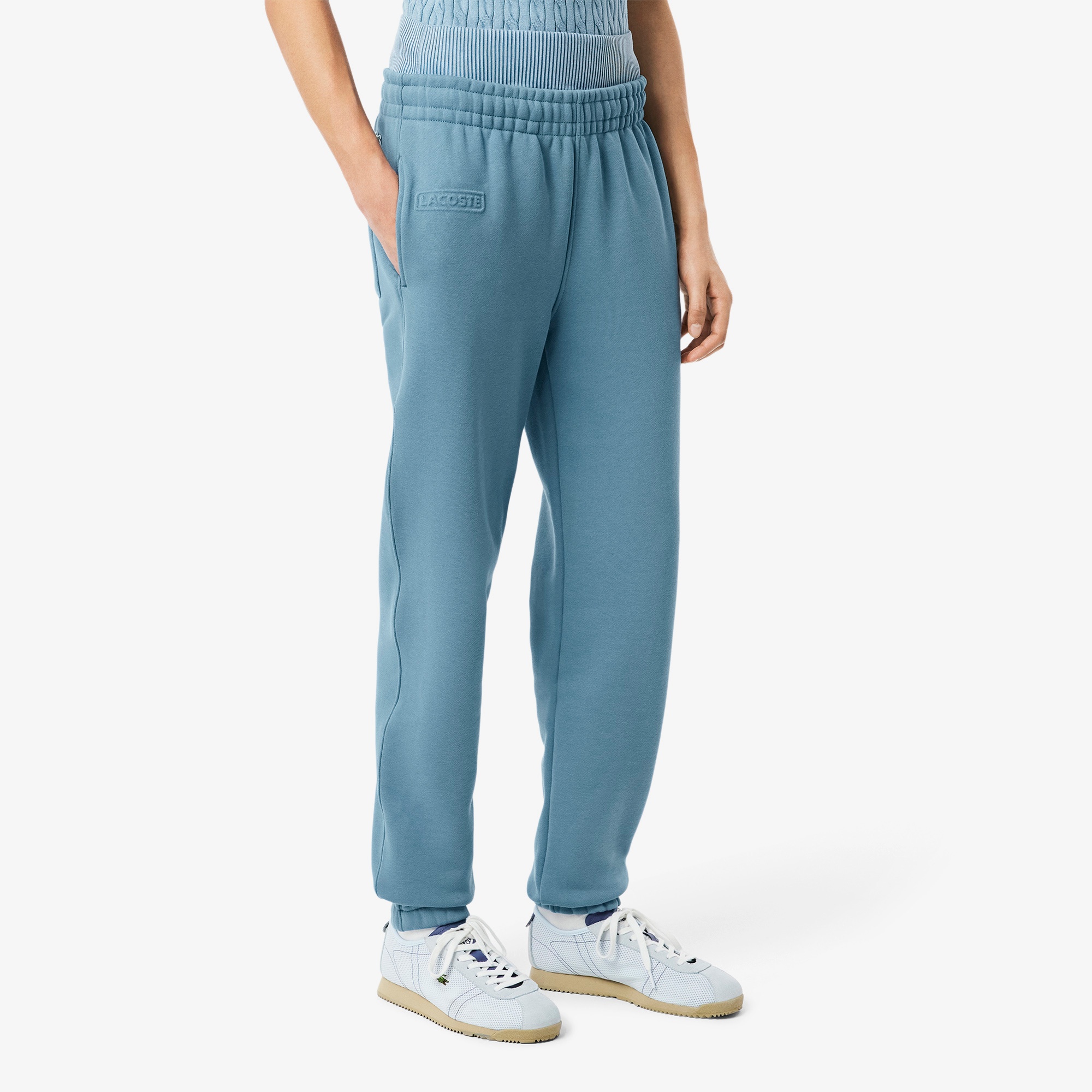 Lacoste Kadın Straight Fit Organik Pamuk Mavi Eşofman Altı