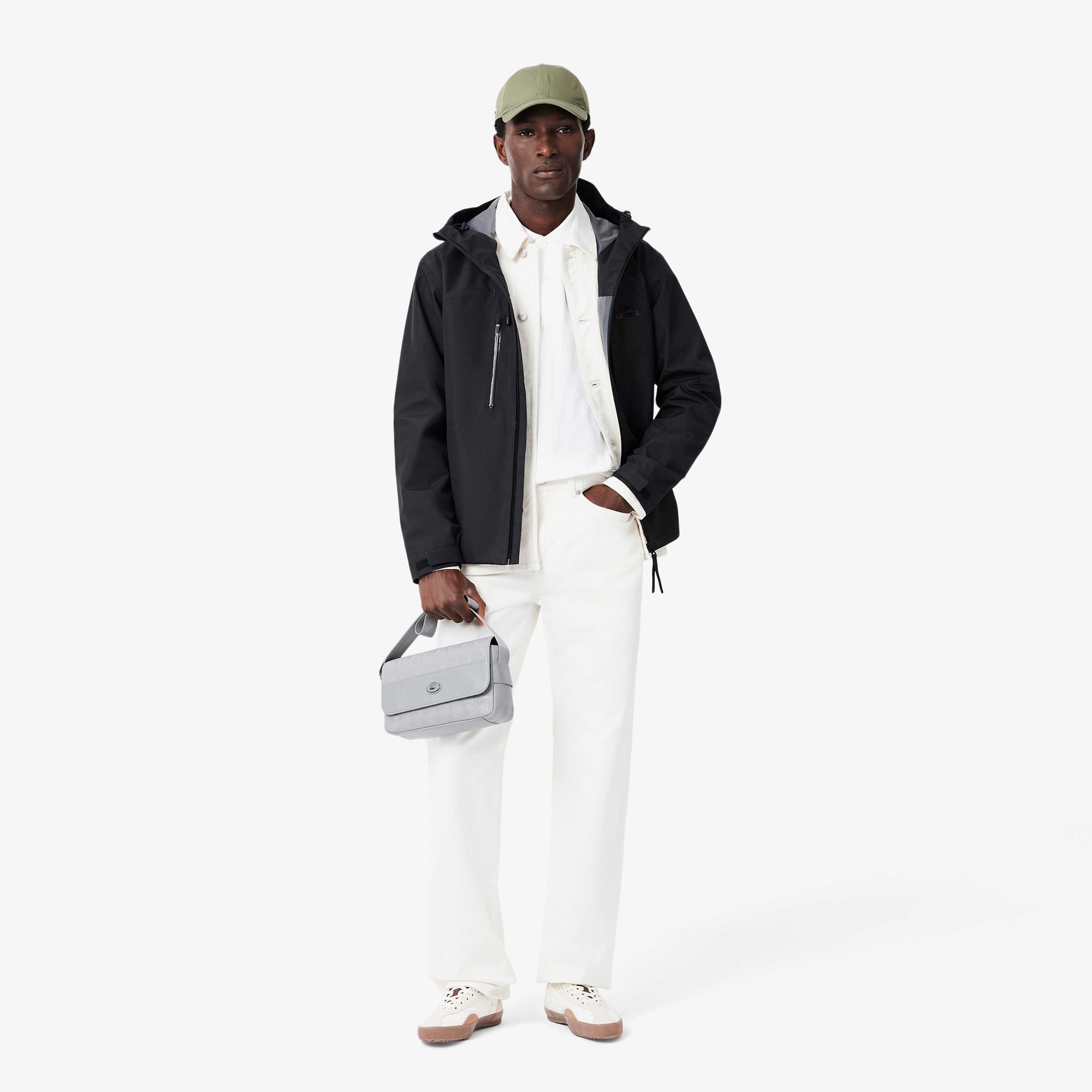 L.12.12 Erkek Classic Fit Uzun Kollu Beyaz Polo