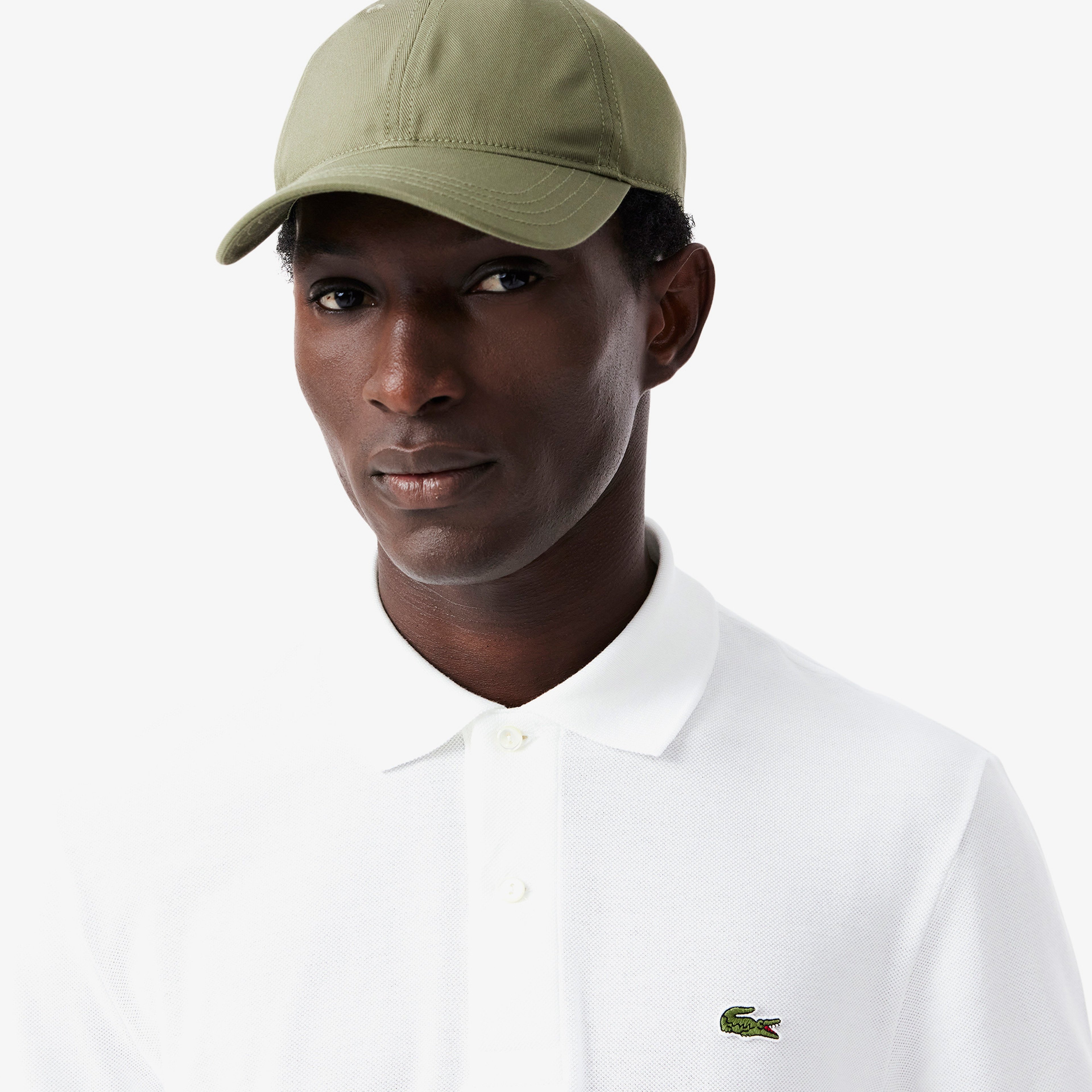 L.12.12 Erkek Classic Fit Uzun Kollu Beyaz Polo