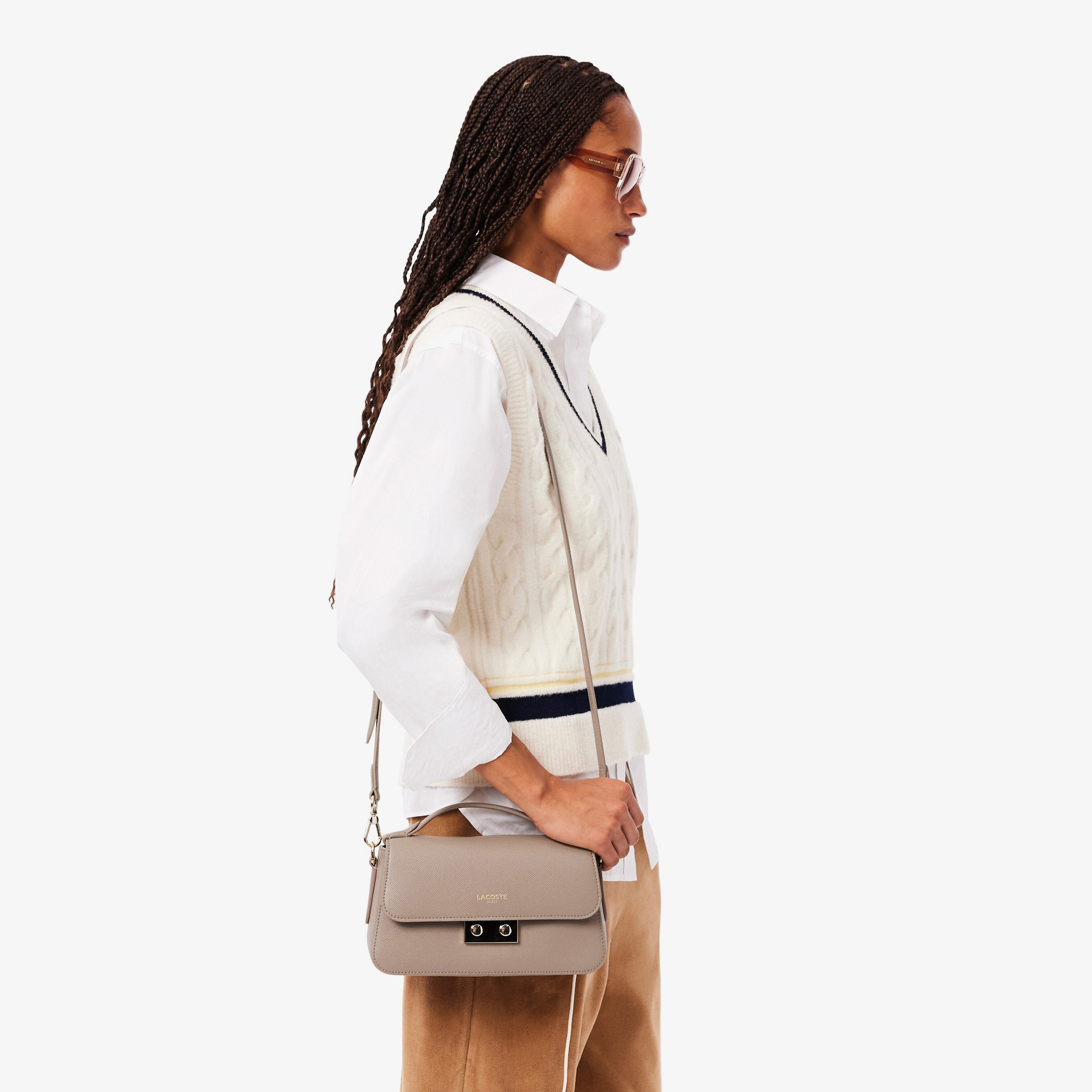 Champs-Élysées Kadın Deri Bej Omuz Çantası