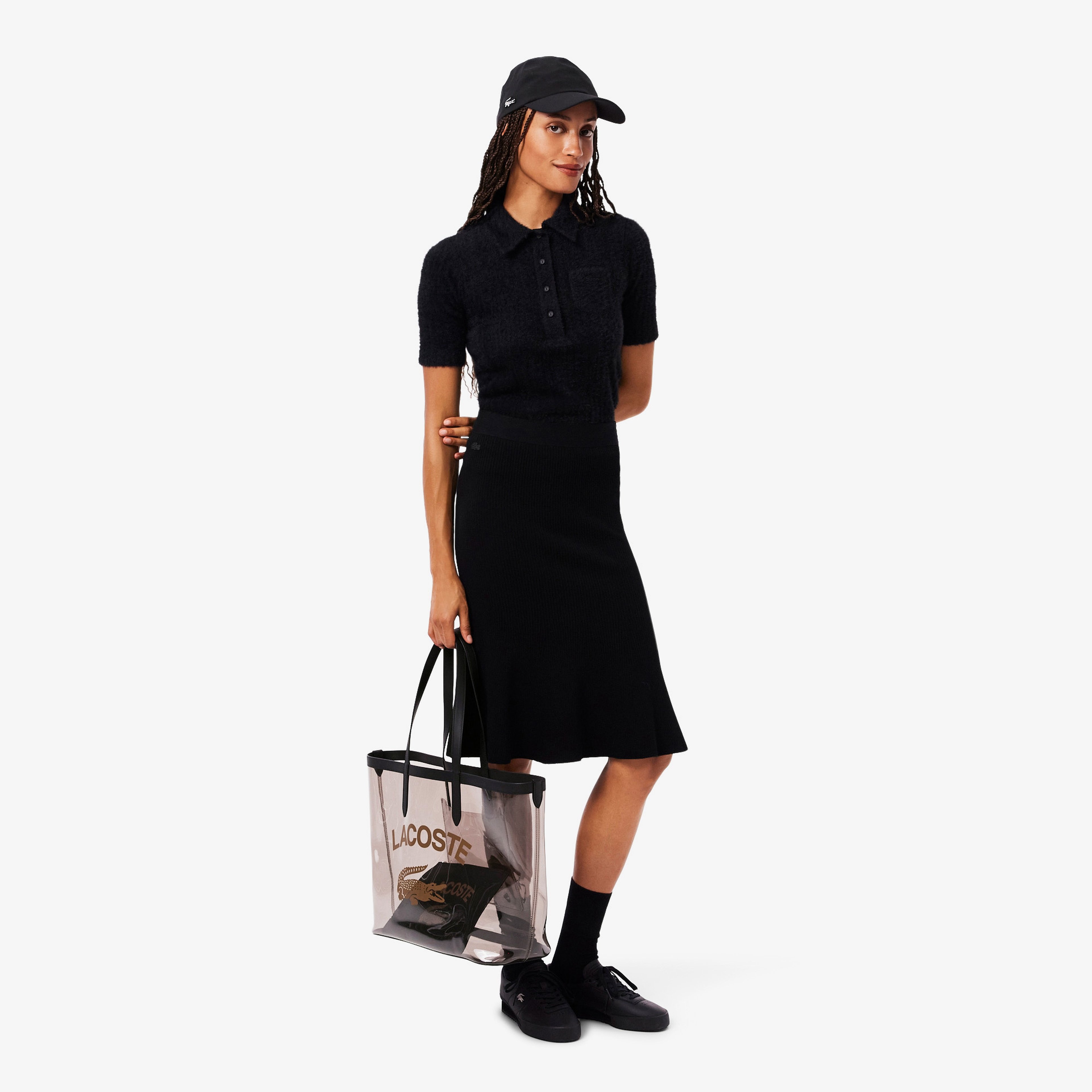 Anna Kadın Baskılı Siyah Omuz Çantası